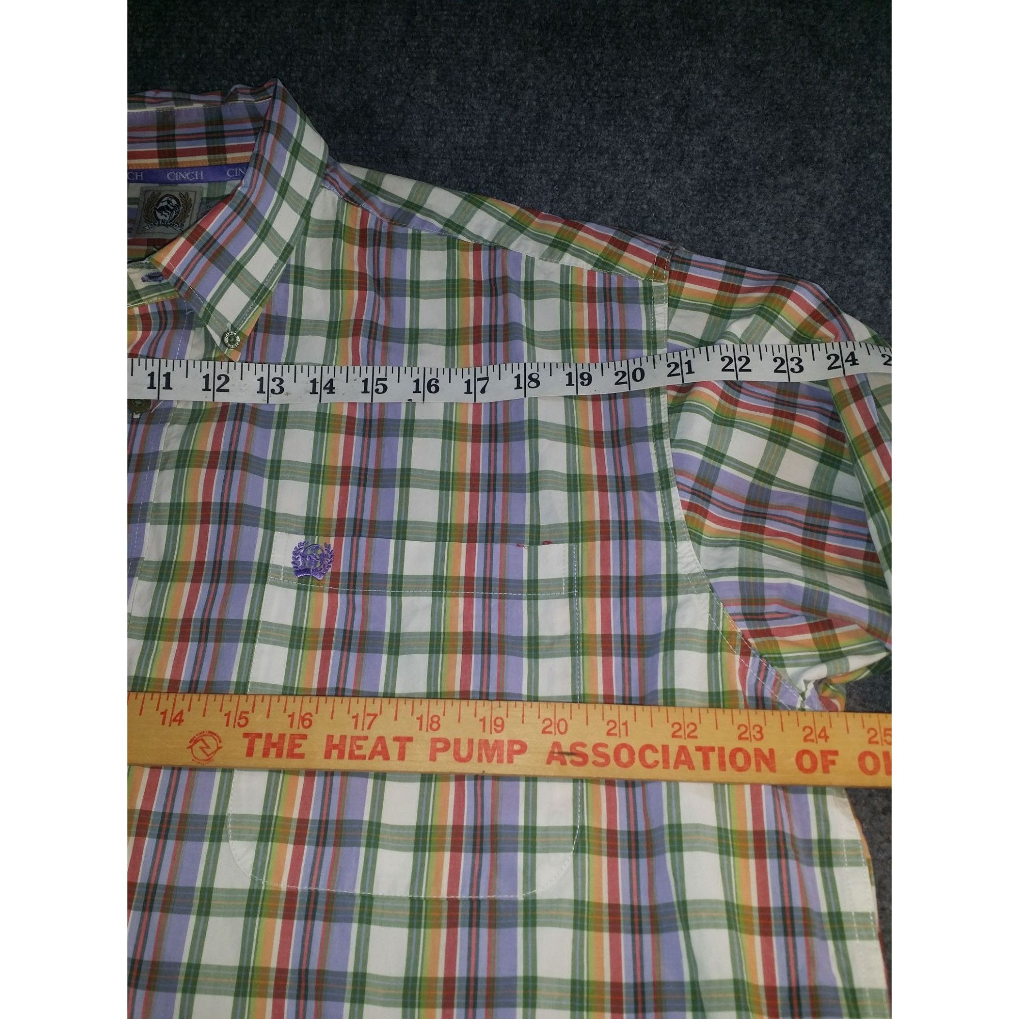 CINCH Cinch Button Up Shirt Men Sz XL Multicolor Plaid Long Sleeve Size US XL / EU 56 / 4 - 4 Thumbnail