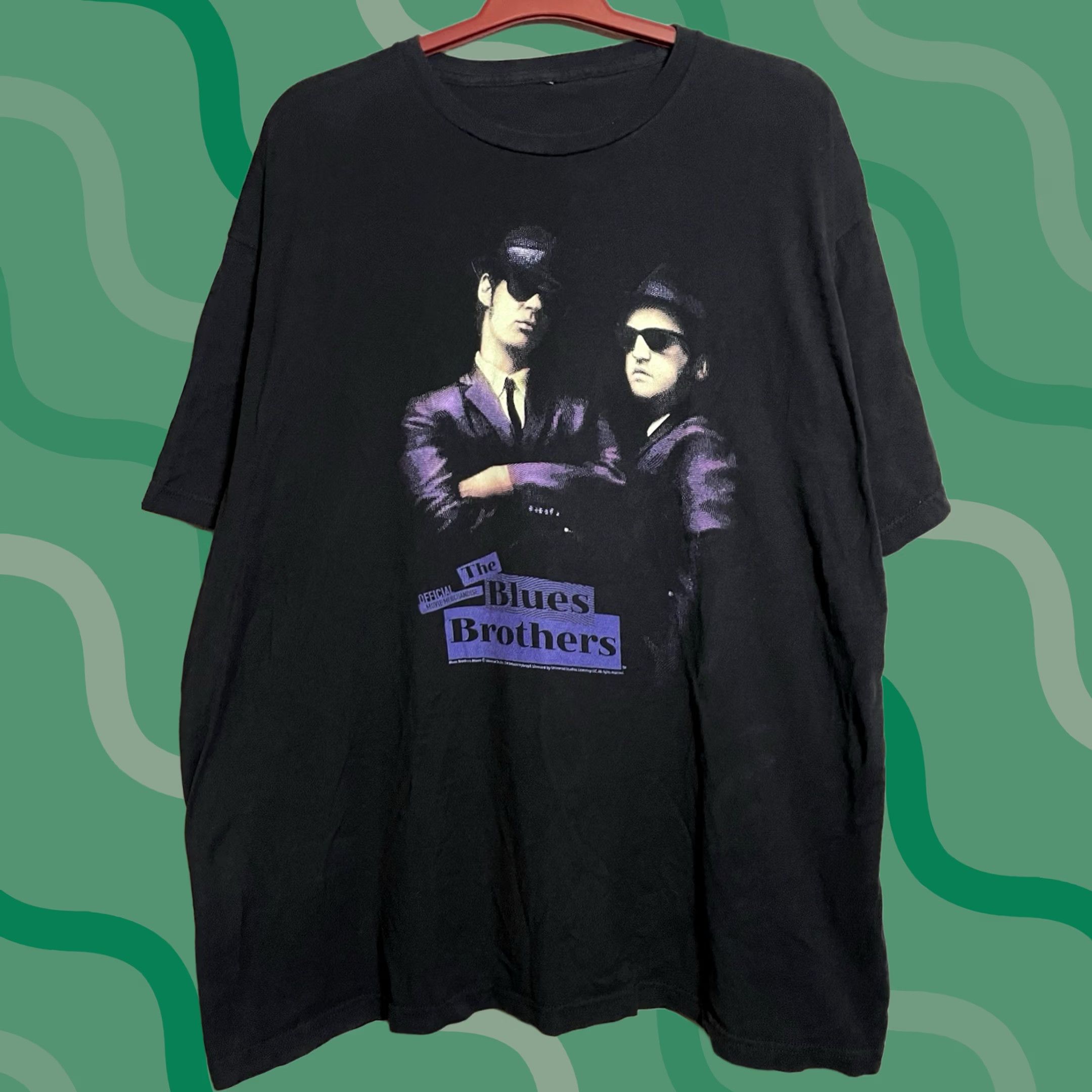 Elwood VINTAGE Blues Brothers Official Movie Merch T-Shirt 2XL Black Mens Double-Sided 1990s Elwood Jake Size US XXL / EU 58 / 5 - 1 Thumbnail