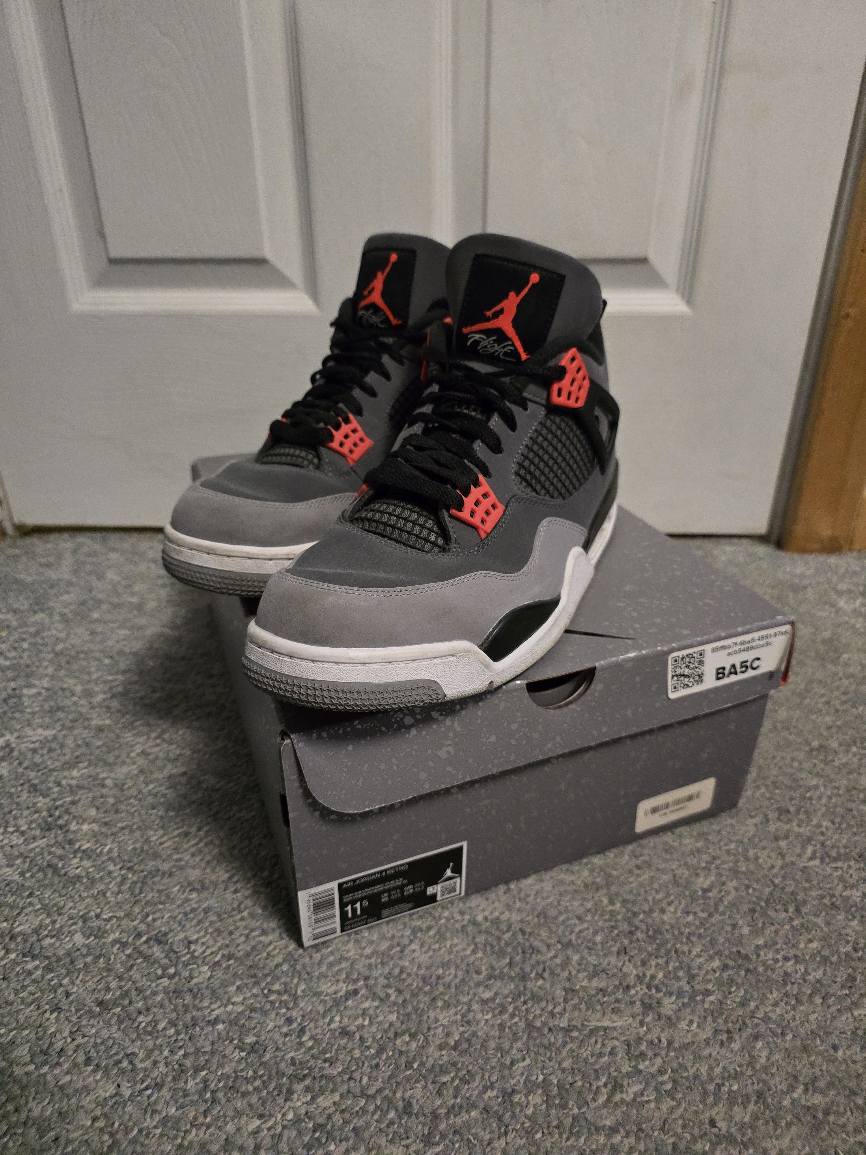 Jordan Brand × Nike Jordan 4 Infrared Size US 11.5 / EU 44-45 - 4 Thumbnail