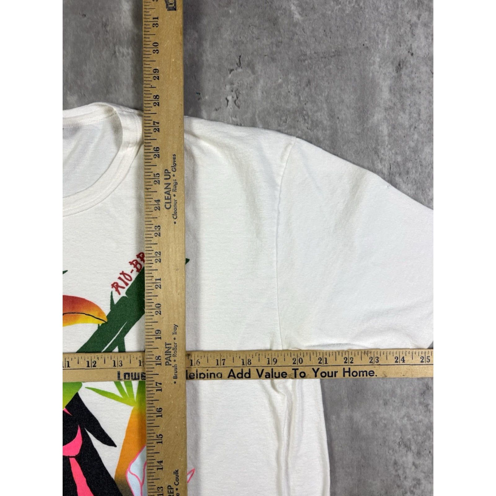 Vintage VINTAGE Tropical Parrot Bird Nature T Shirt White L Mens Crew Neck 80s 90s Graphic Print Short Sleeve Cotton Size US L / EU 52-54 / 3 - 7 Thumbnail