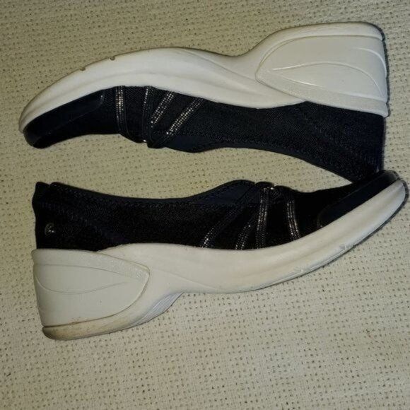 Designer Bzees Melody Sz. 6.5M Dark Navy & White Wedge Slip-ons Shoes Size US 6.5 / IT 36.5 - 4 Thumbnail