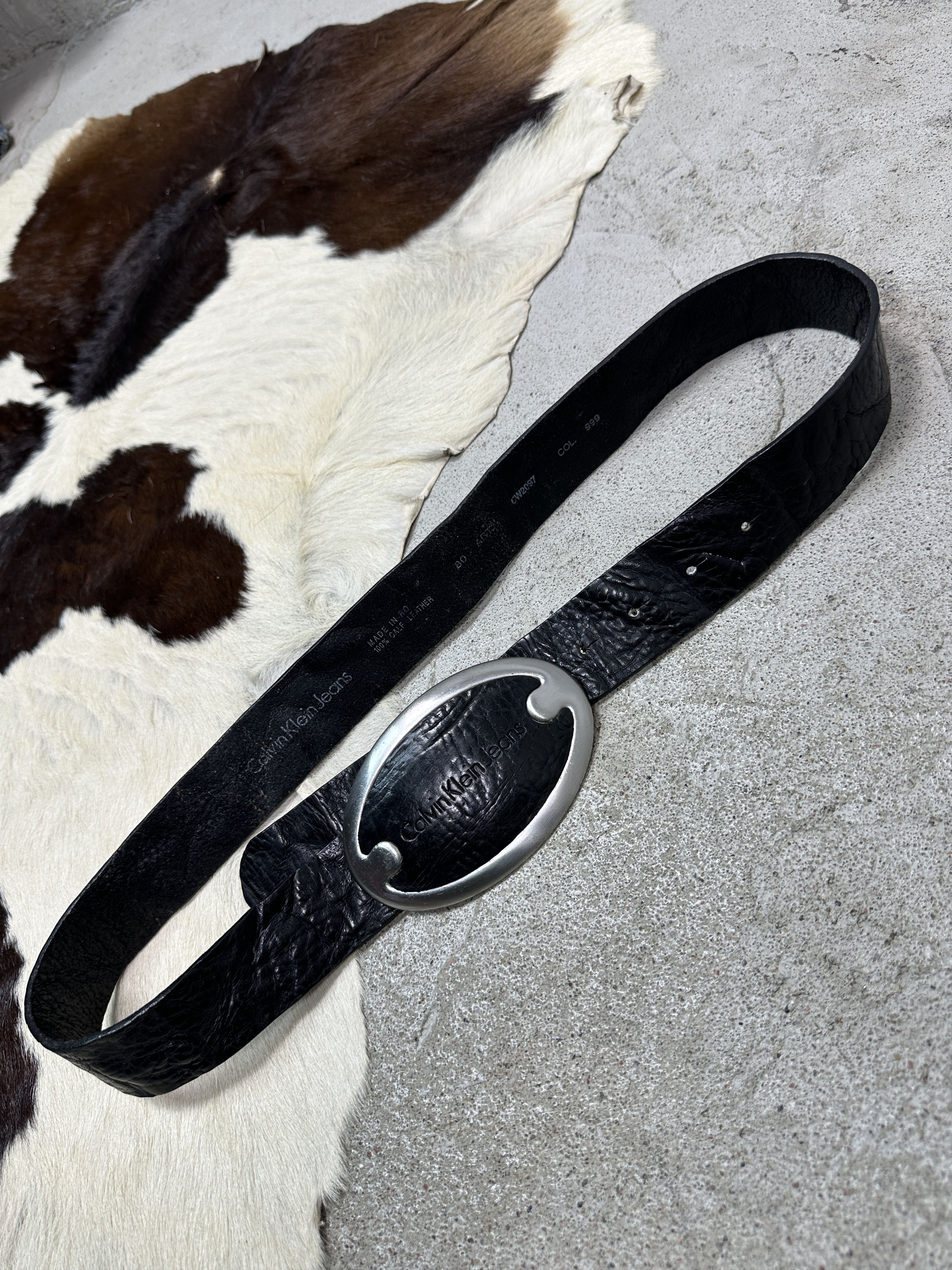 Calvin Klein Vintage Avant Garde Leather Calvin Klein 00s Belt Size ONE SIZE - 3 Thumbnail