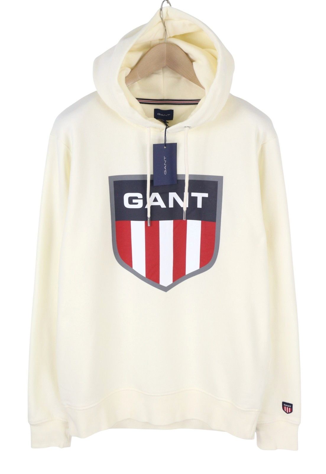 Gant RETRO SHIELD XL Eggshell Ivory Hoodie 87239 Size US XL / EU 56 / 4 - 3 Thumbnail