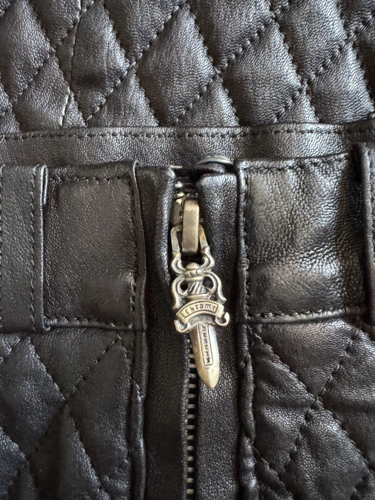 Chrome Hearts CHROME HEARTS Black Diamond Pattern Lambskin Skirt Size 27" / US 4 / IT 40 - 4 Thumbnail