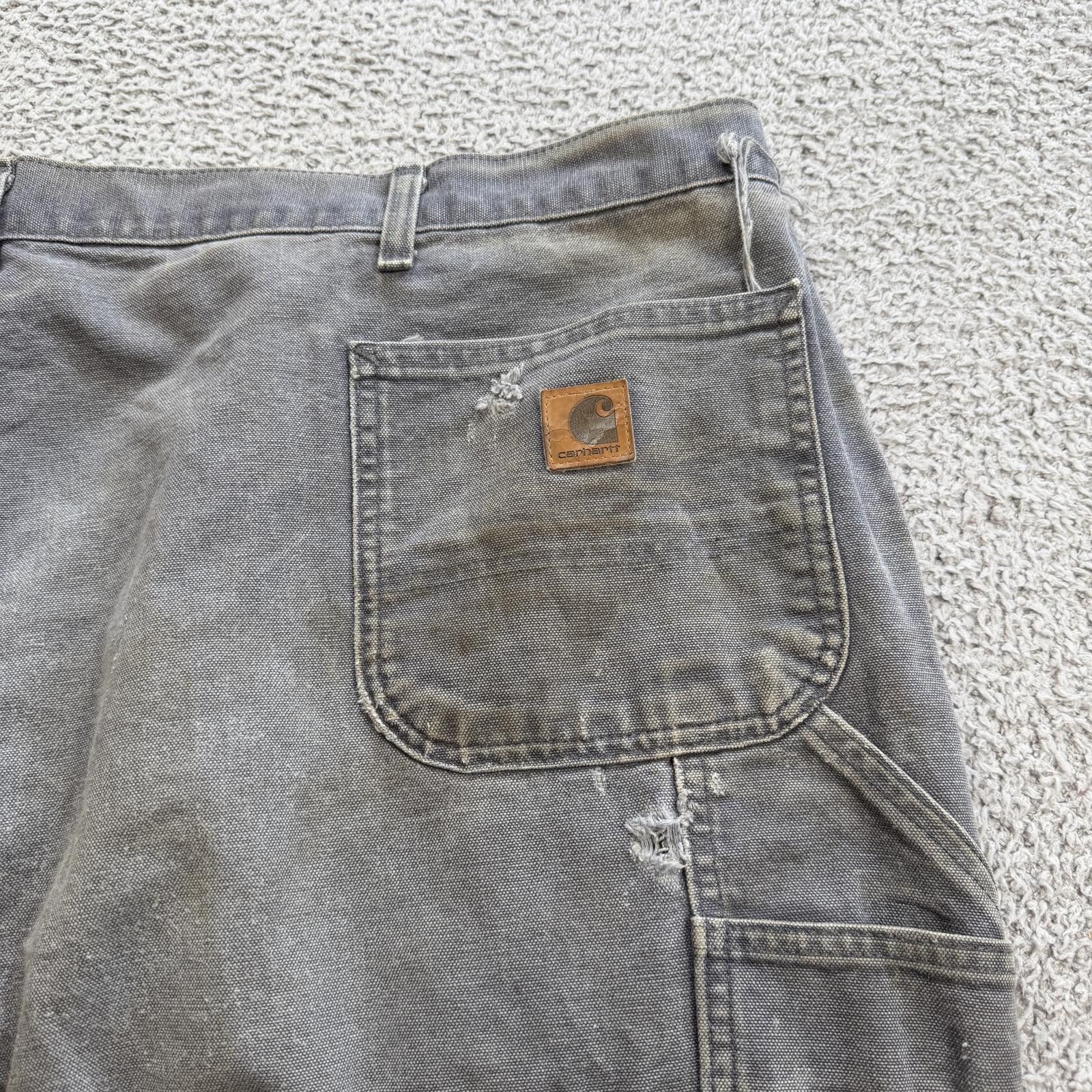 Carhartt Carhartt B11 Dungaree Work Pants Mens 50x30 Gray Fade Work Size US 44 / EU 60 - 6 Thumbnail