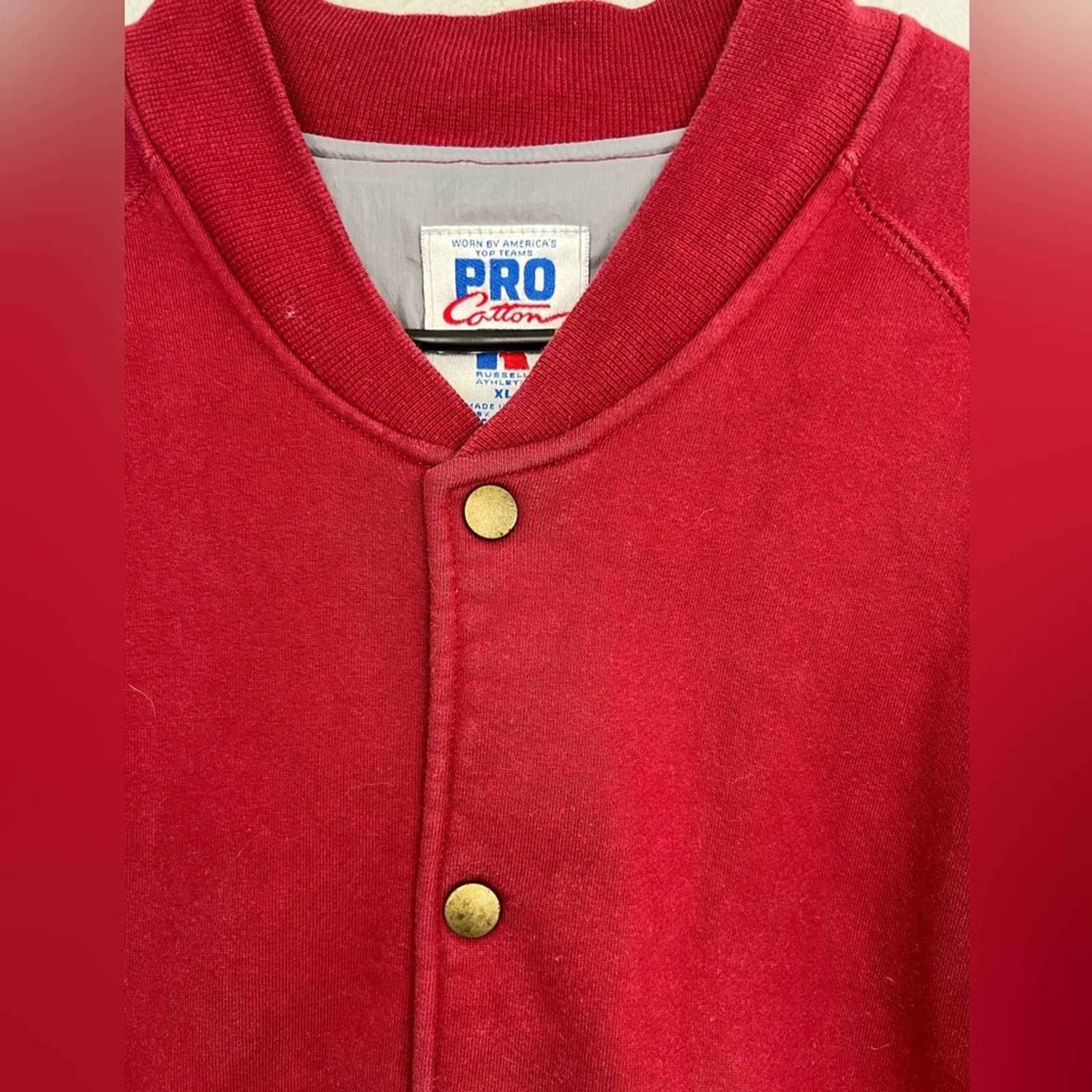 Russell Athletic Vintage Russell Athletic Pro Cotton Button Jacket RARE USA Size US XL / EU 56 / 4 - 5 Thumbnail