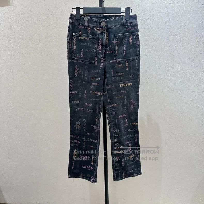 Chanel Chanel Denim graffiti trousers Size 24" / US 00 / IT 34 - 1 Thumbnail
