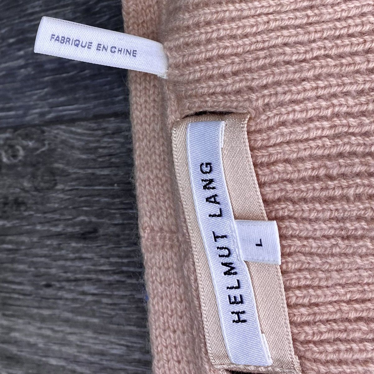 Helmut Lang Women’s Archival Helmut Lang Oversized Beige Bondage Sweater Size L / US 10 / IT 46 - 16 Thumbnail