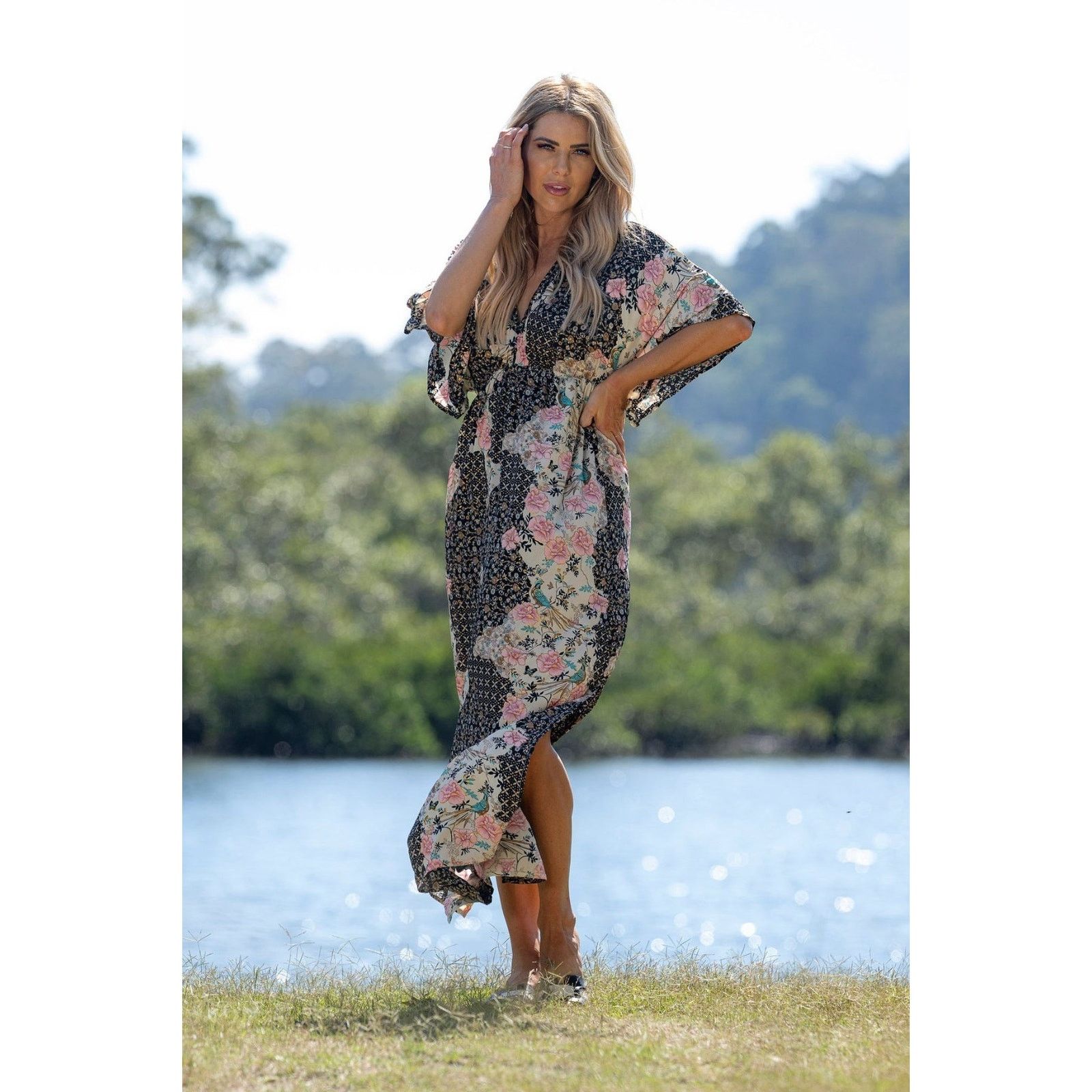 Other Cienna Amirah Venus Dress Colorful Floral Silk Size Small Size S / US 4 / IT 40 - 1 Thumbnail