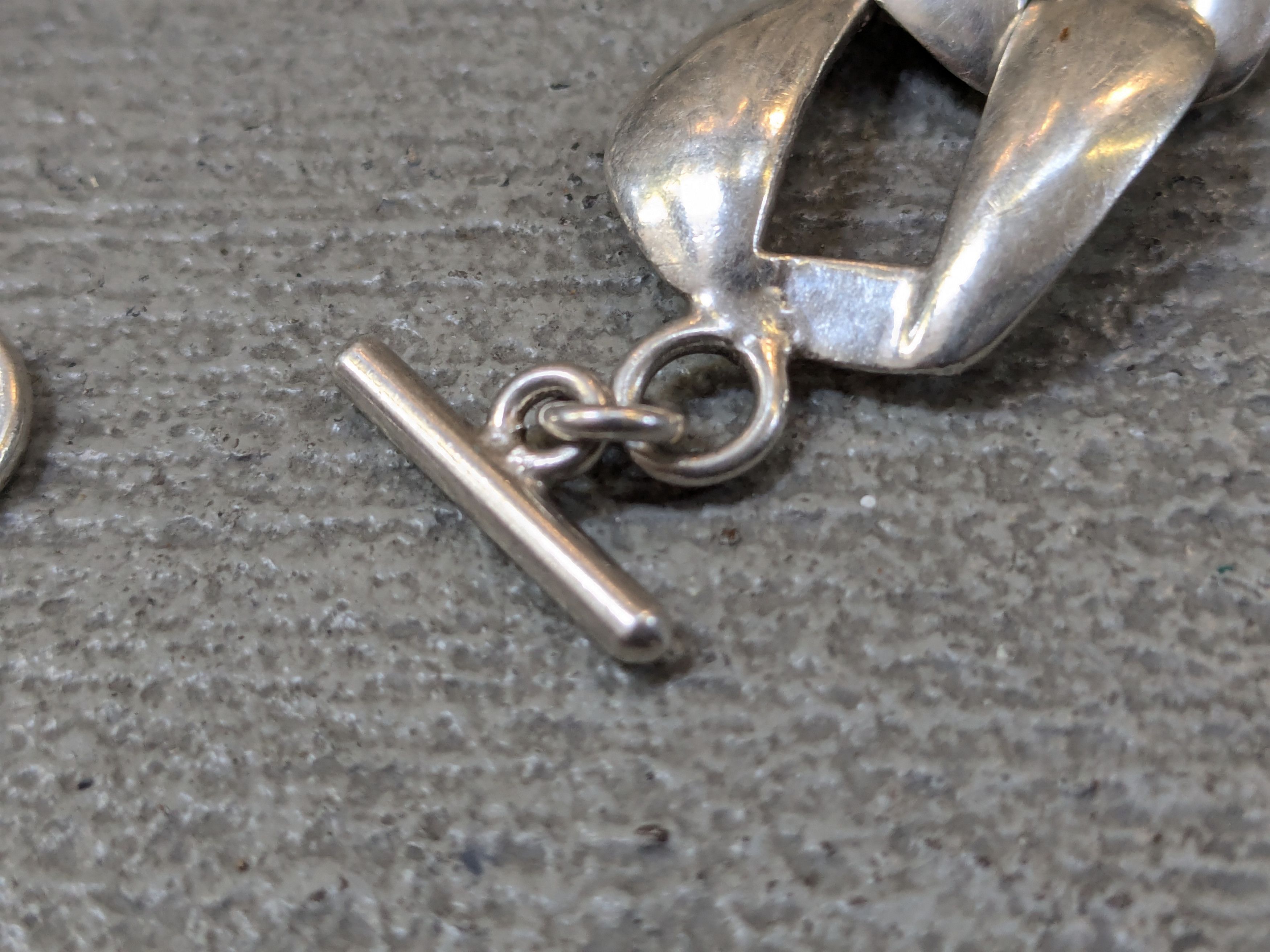 Jewelry Vintage Sterling Silver Bracelet Cuban Curb 8.25 Mexico Size ONE SIZE - 5 Thumbnail