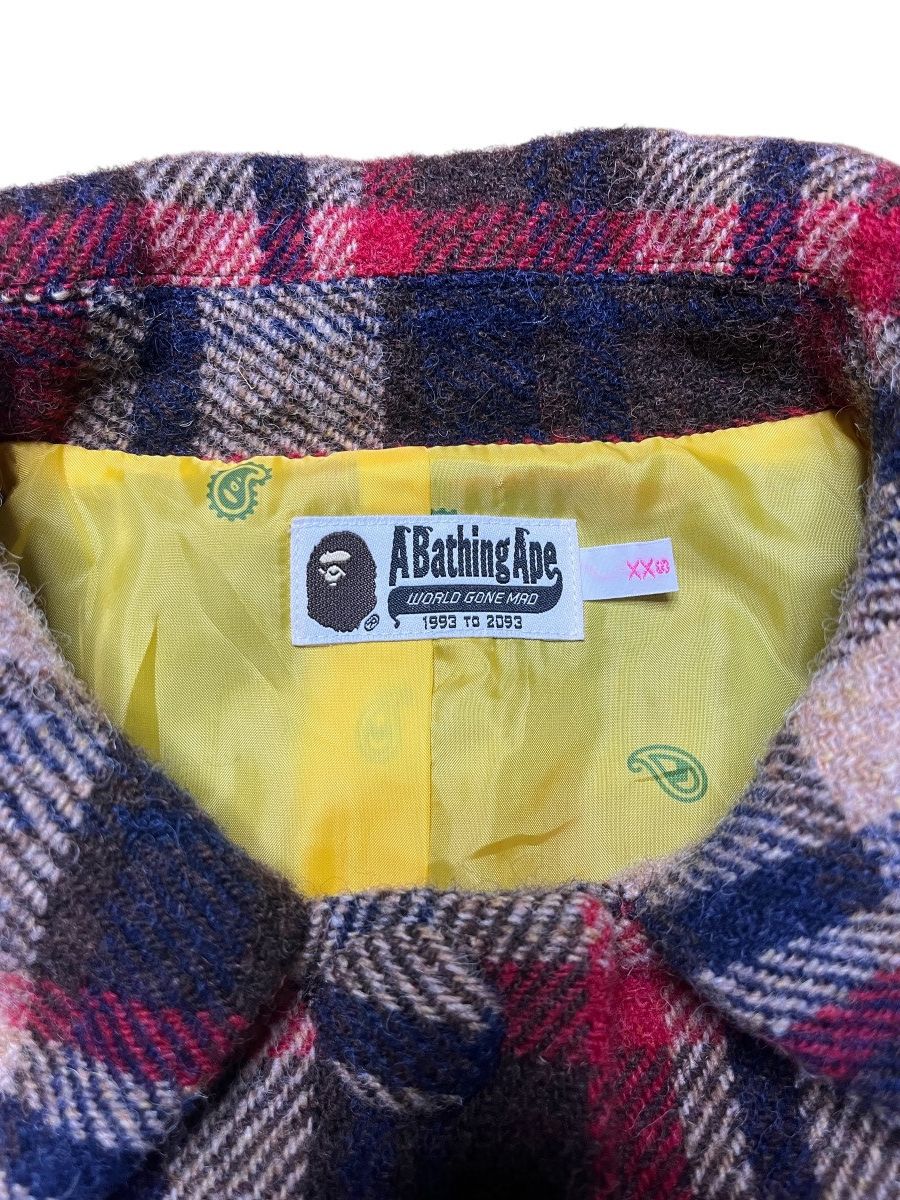 Bape BAPE x Harris Tweed Plaid Wool Coat Made in Japan Size S / US 4 / IT 40 - 6 Thumbnail