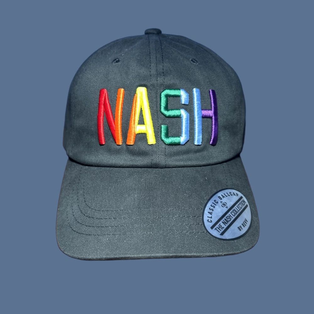 Rainbow The NASH Collection Hat Women One Size Black Rainbow Font Adjustable NWT Size ONE SIZE - 1 Thumbnail