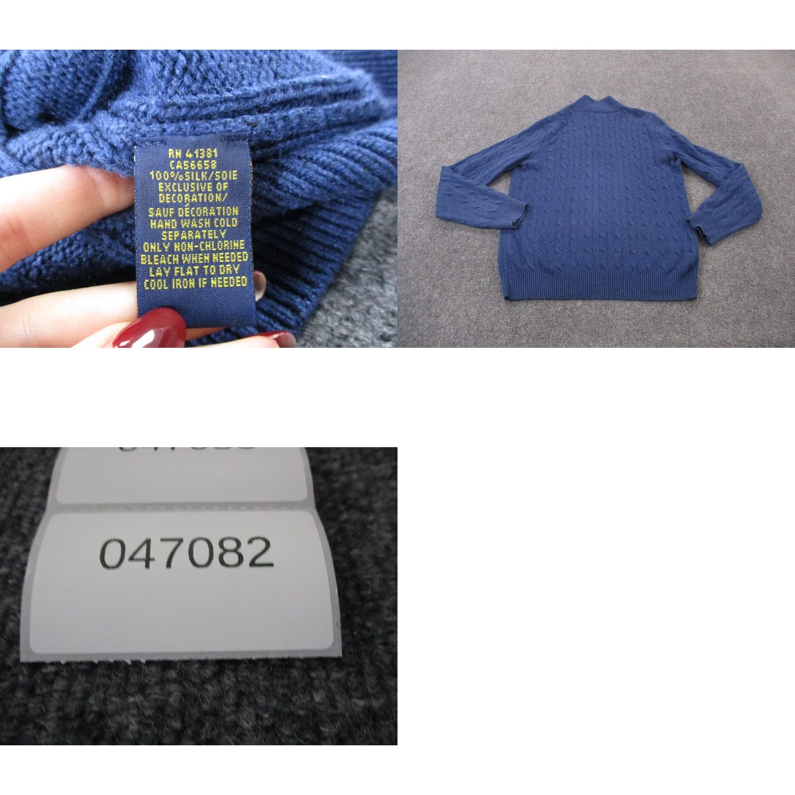 Polo Ralph Lauren VINTAGE Polo Ralph Lauren Sweater Mens L Blue Silk Golf Navy Pullover Preppy Jacket Size US L / EU 52-54 / 3 - 8 Thumbnail