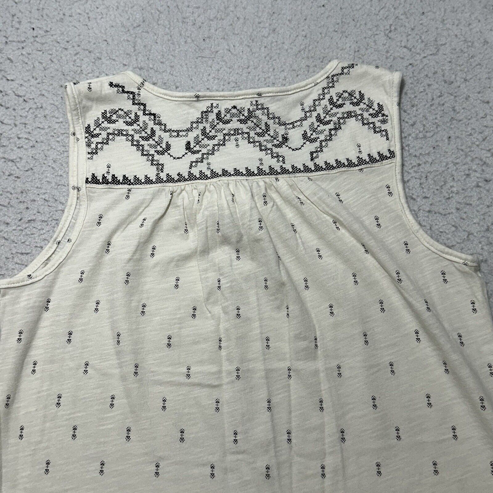 Eddie Bauer Eddie Bauer Small Cream Boho Pullover Tank Top Blouse Size S / US 4 / IT 40 - 11 Thumbnail