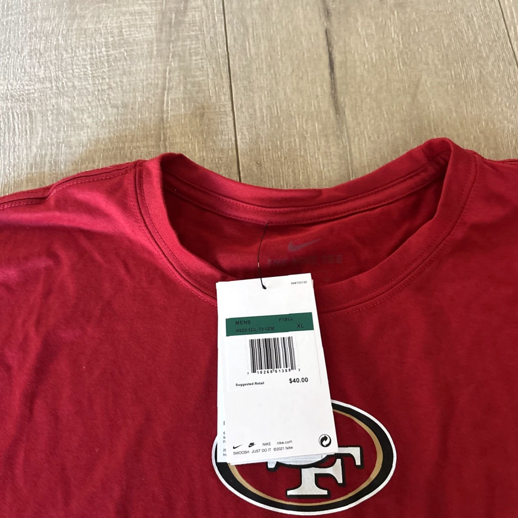 Nike NWT Nike Dri-Fit NFL San Francisco 49ers Red Shirt Men's XL Athletic Logo Size US XL / EU 56 / 4 - 4 Thumbnail