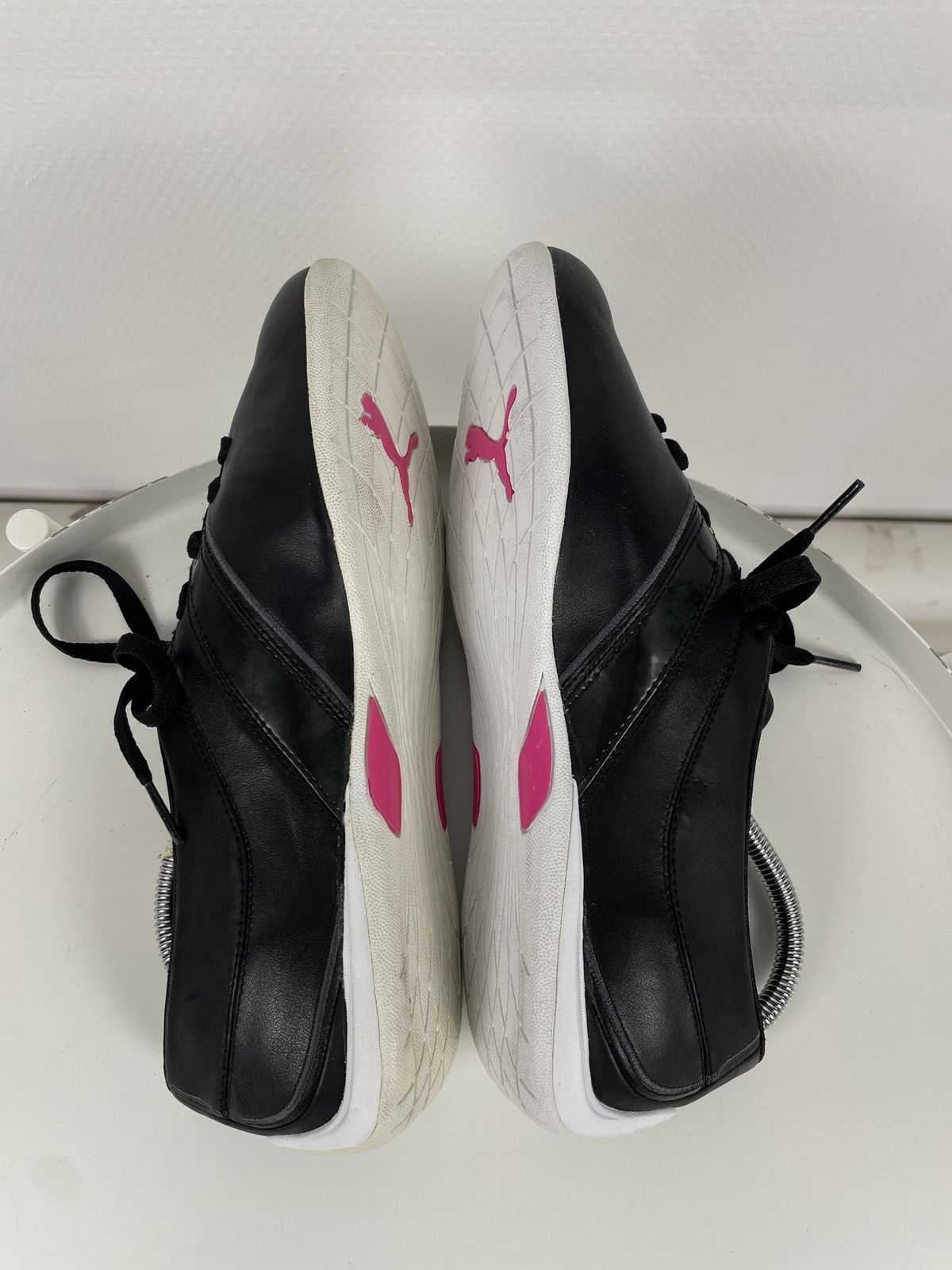 Ferrari × Puma Deatstock Rare Y2K Jet Speed Cat Leather Black Laces Low Moto Sneakers Shoes Size US 8.5 / IT 38.5 - 8 Thumbnail