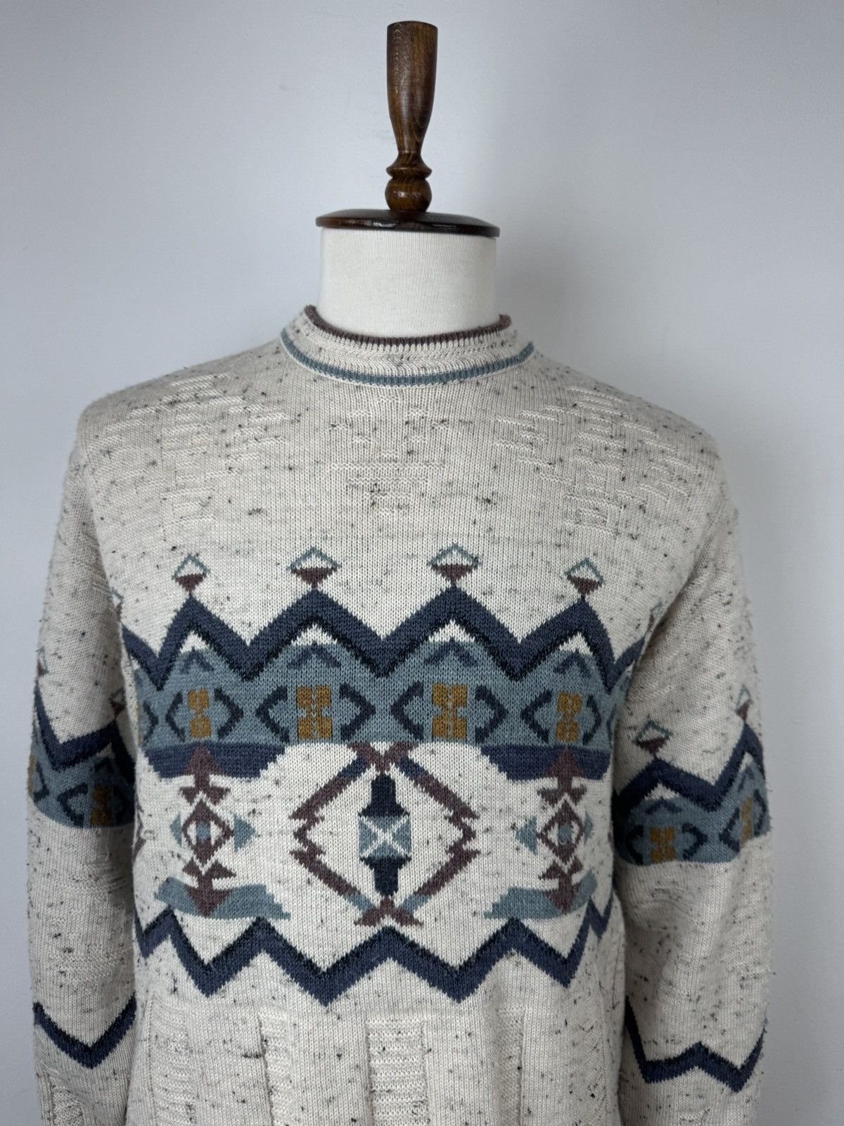 Marks & Spencer × Vintage Vintage Marks Spencer Abstract Pattern Sweater Pullover Size US M / EU 48-50 / 2 - 2 Thumbnail
