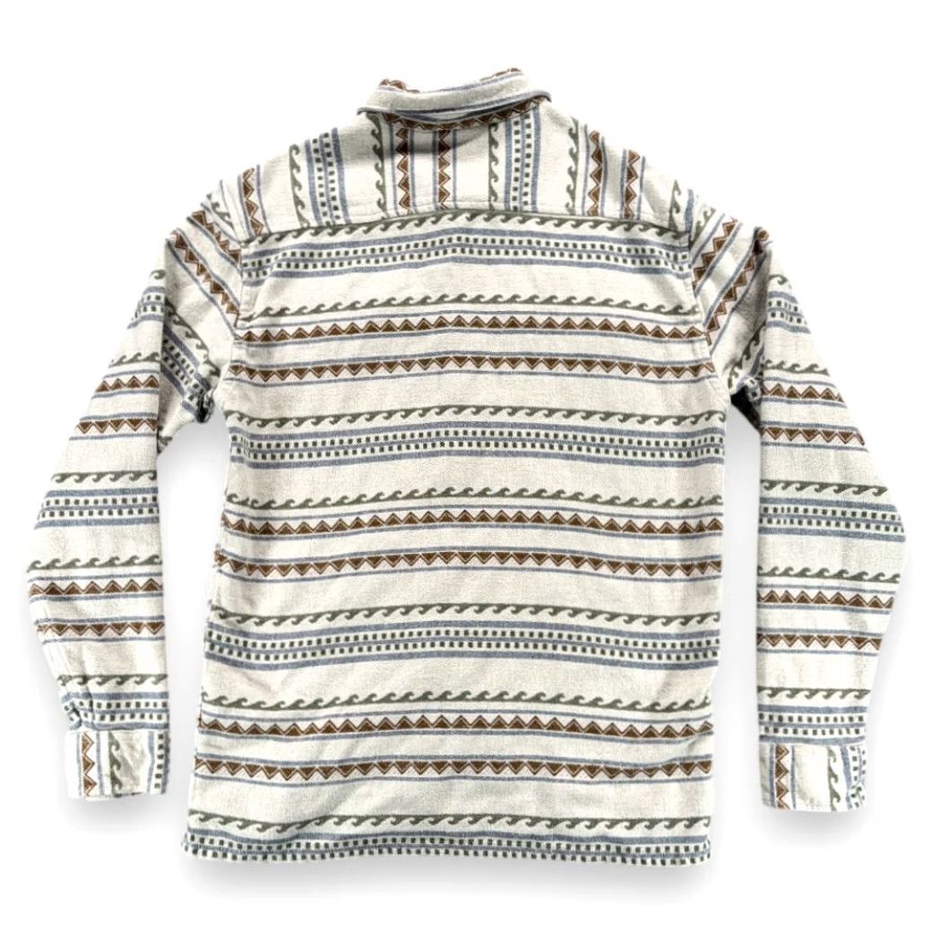 Billabong Billabong Shirt Adult MEDIUM White Striped Flannel Geometric Surf Size US M / EU 48-50 / 2 - 3 Thumbnail