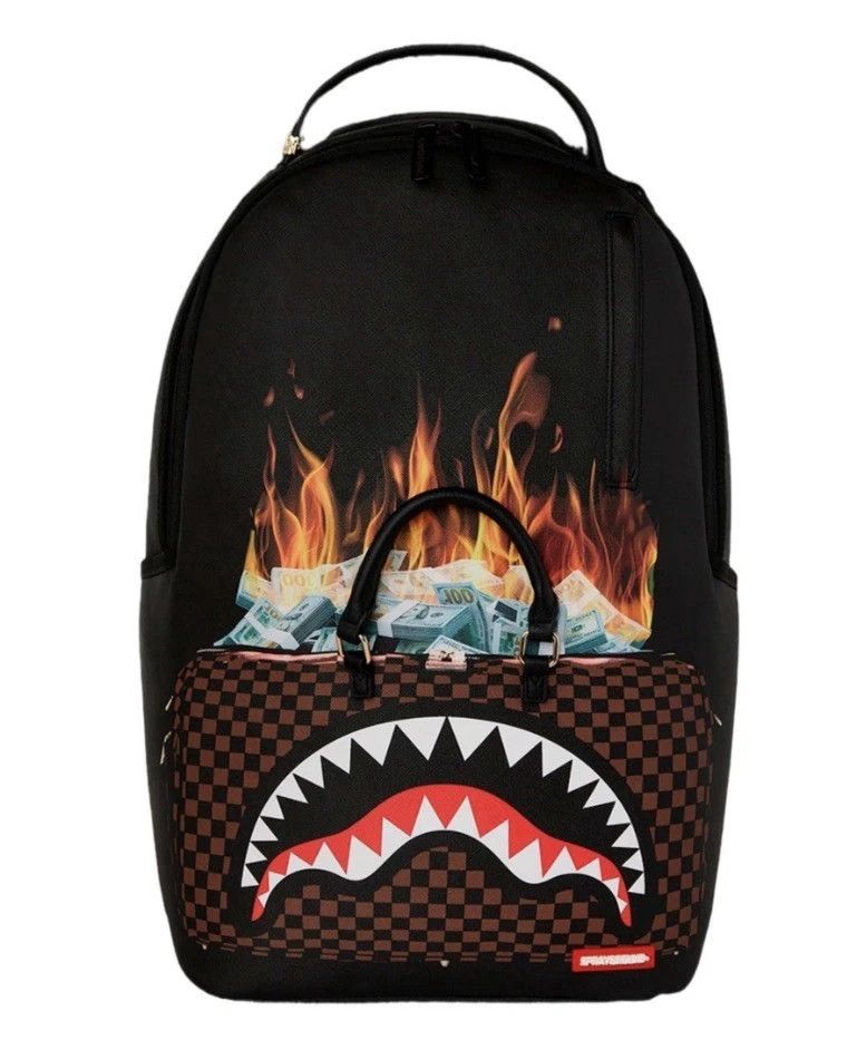 Sprayground Sprayground Money Bag On Fire DLXSV Backpack Size ONE SIZE - 1 Thumbnail