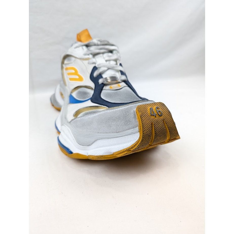 Balenciaga o1rshd1 Cargo Suede Low-Top Sneakers White/Grey/Orange/Blue Size US 12 / EU 45 - 5 Thumbnail