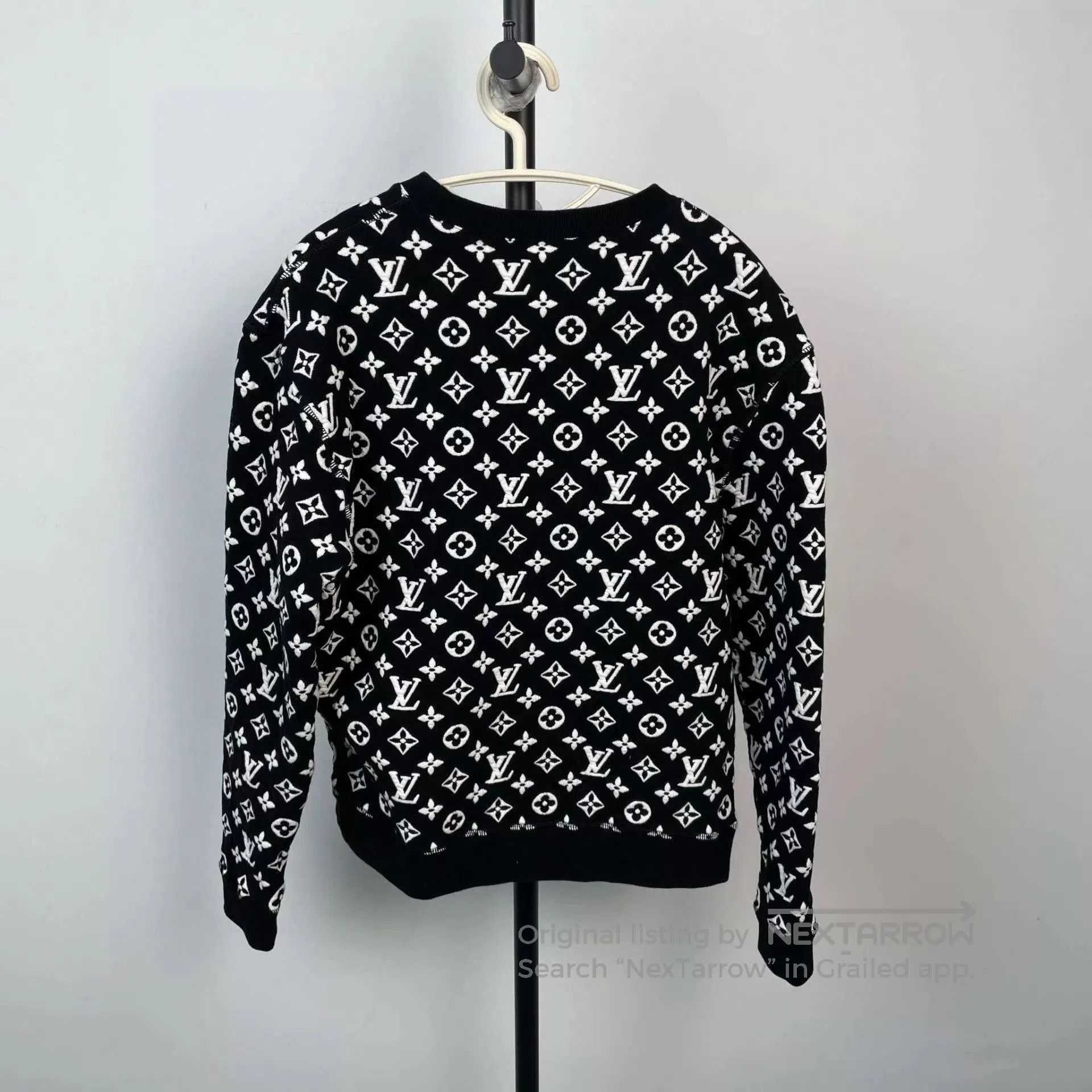 Louis Vuitton Black Patterned Long Sleeve Sweatshirt XS. Size US XS / EU 42 / 0 - 2 Thumbnail