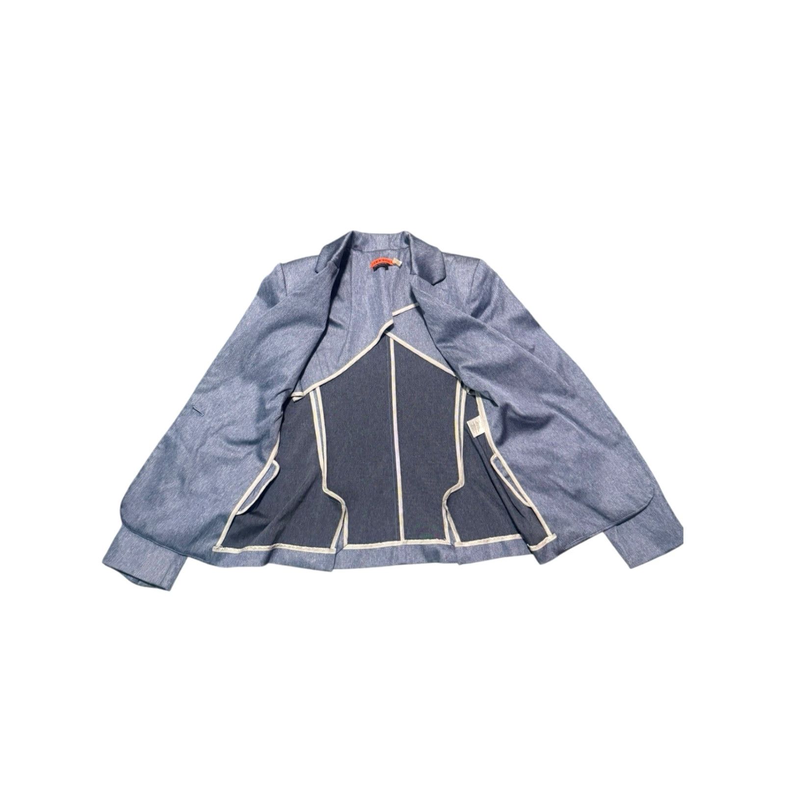 Alice + Olivia Alice + Olivia Light Blue Blazer Silk Lining Blazer Size Medium Women's Blazer Blazer Basic Jacket Lined Spring Fall Regular Size M / US 6-8 / IT 42-44 - 4 Thumbnail