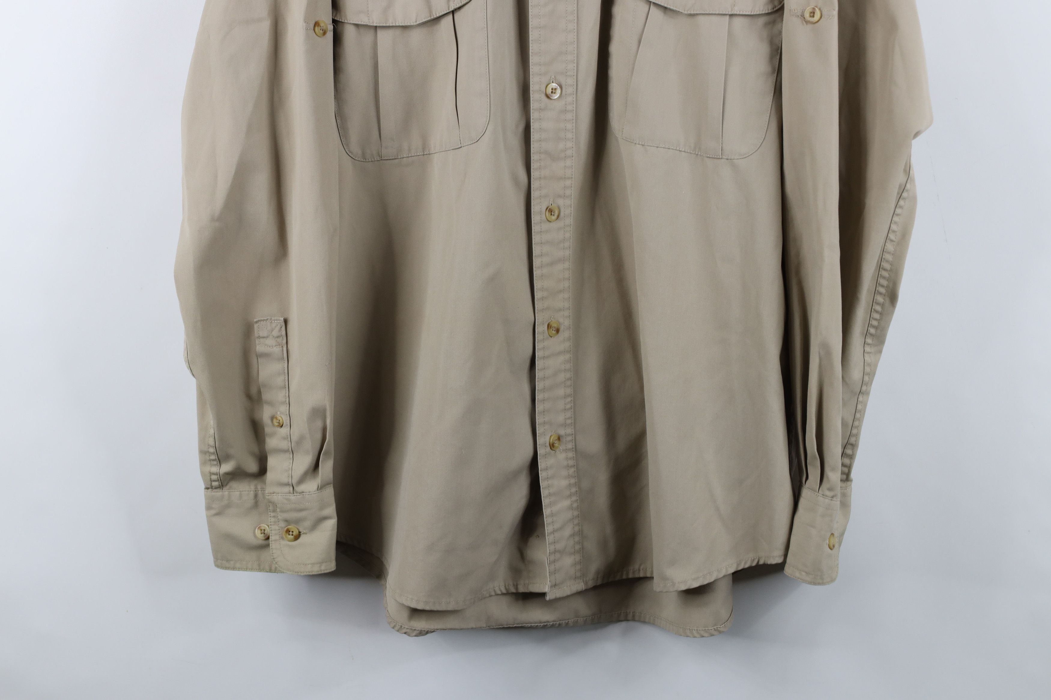 Cabelas Vintage 90s Cabelas Spell Out Safari Bush Button Shirt Size US L / EU 52-54 / 3 - 3 Thumbnail