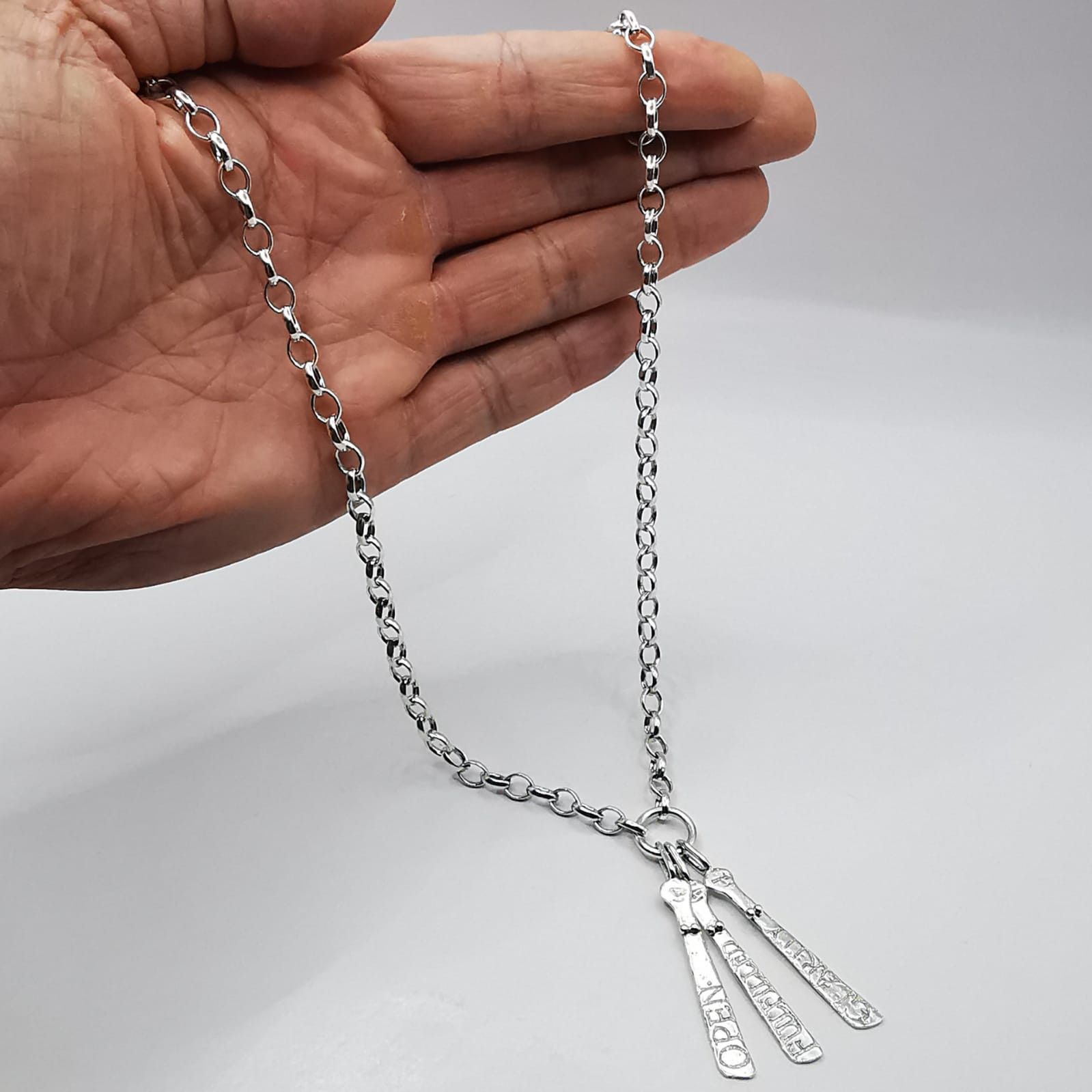 Sterling Silver Vintage Jewelry Chain,925 Sterling Silver,Signed 29,85g Size ONE SIZE - 3 Thumbnail