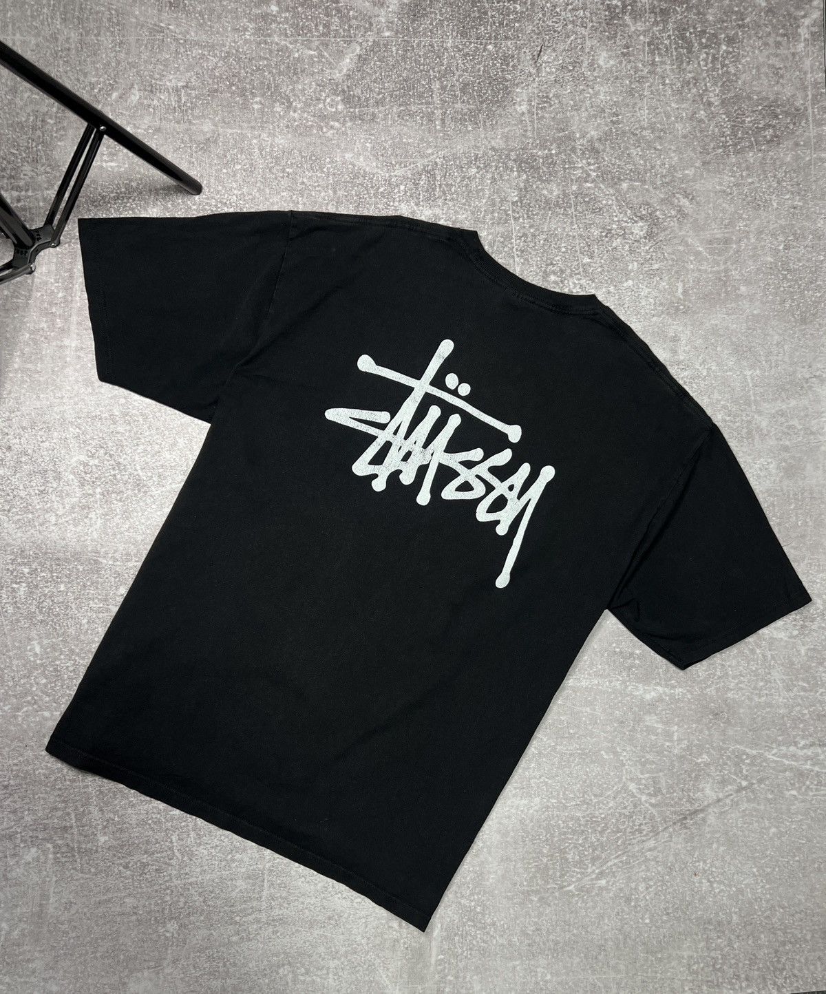 Stussy Stussy Stock Logo Big Print Tee Black Size XL Size US XL / EU 56 / 4 - 1 Thumbnail