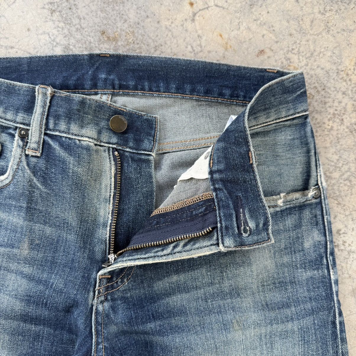Japanese Brand Vintage Japanese skinny faded Jean denim pants Size US 30 / EU 46 - 7 Thumbnail