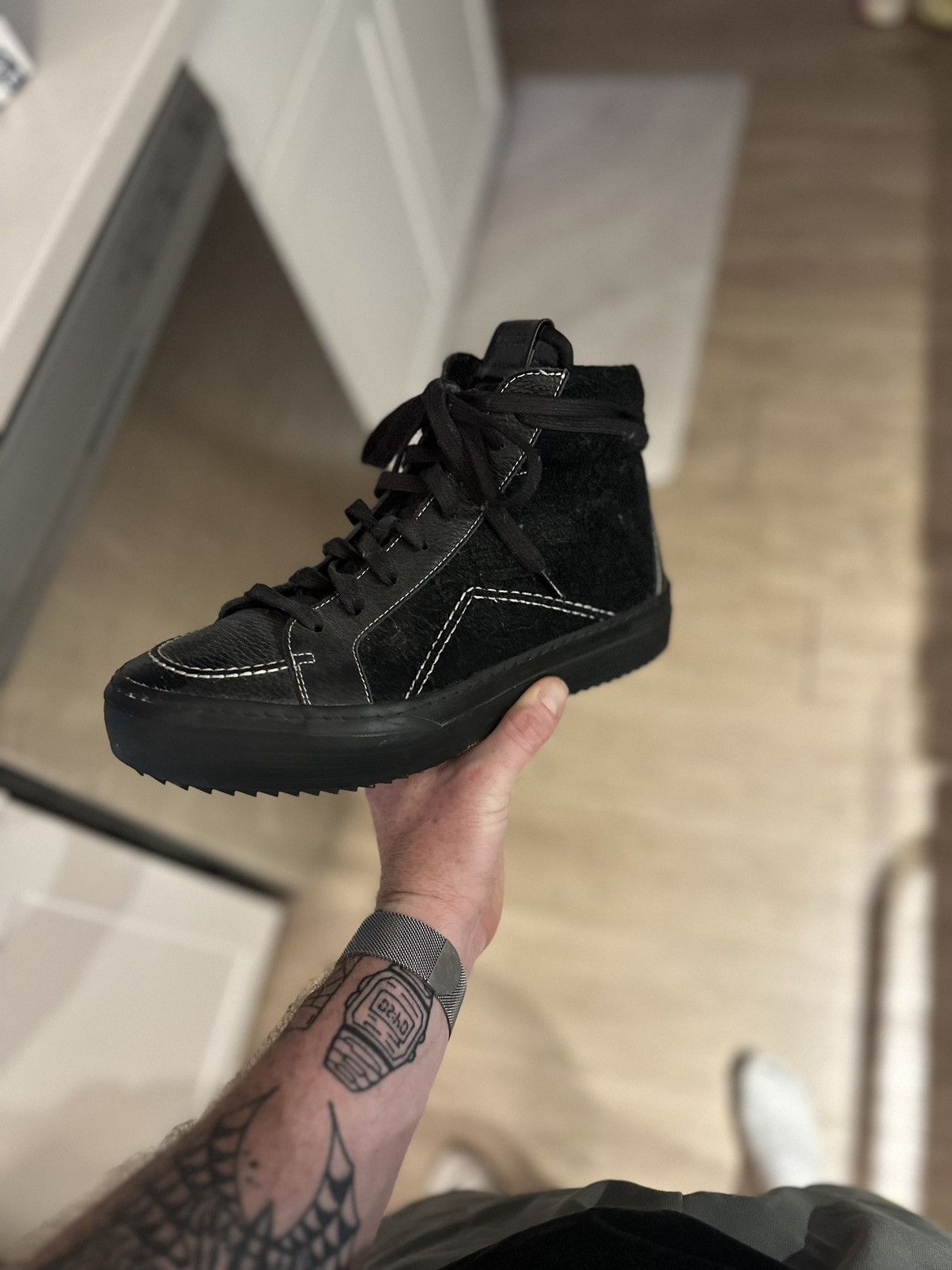 Rhude Rhude Rh1 High Sneakers Black - Size US 9 / EU 42 - 3 Thumbnail