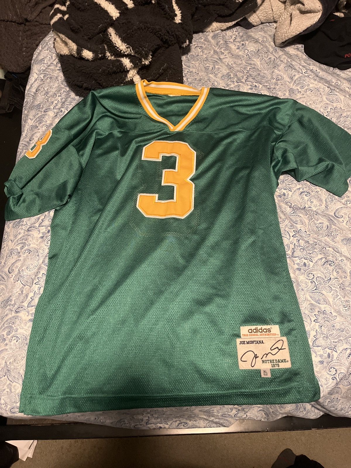 Adidas × Vintage Joe Montana adidas notre dame jersey Size US XL / EU 56 / 4 - 3 Thumbnail