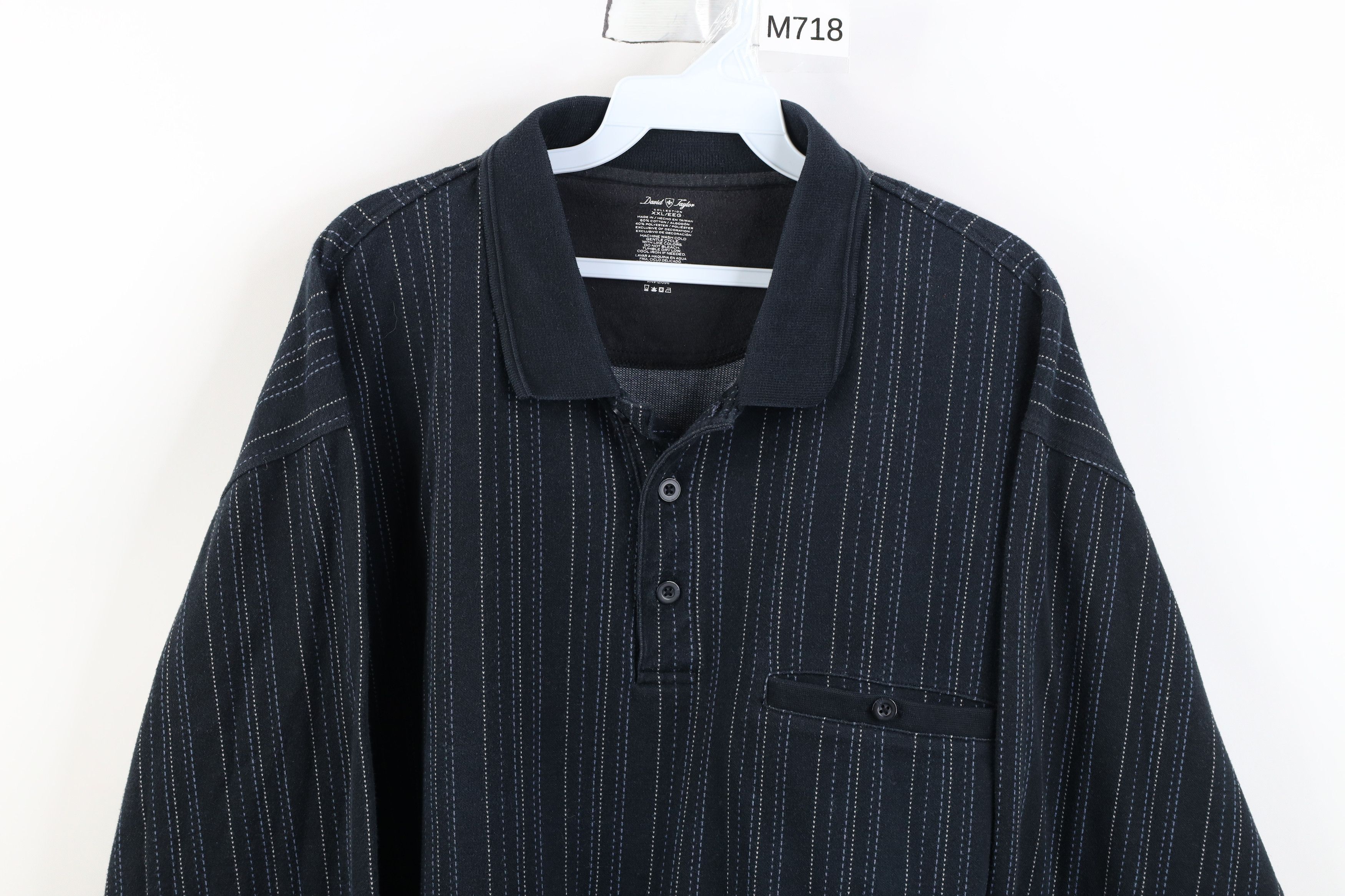 Vintage Vintage 90s Y2K Streetwear Pullover Long Sleeve Polo Mob Size US XXL / EU 58 / 5 - 2 Thumbnail