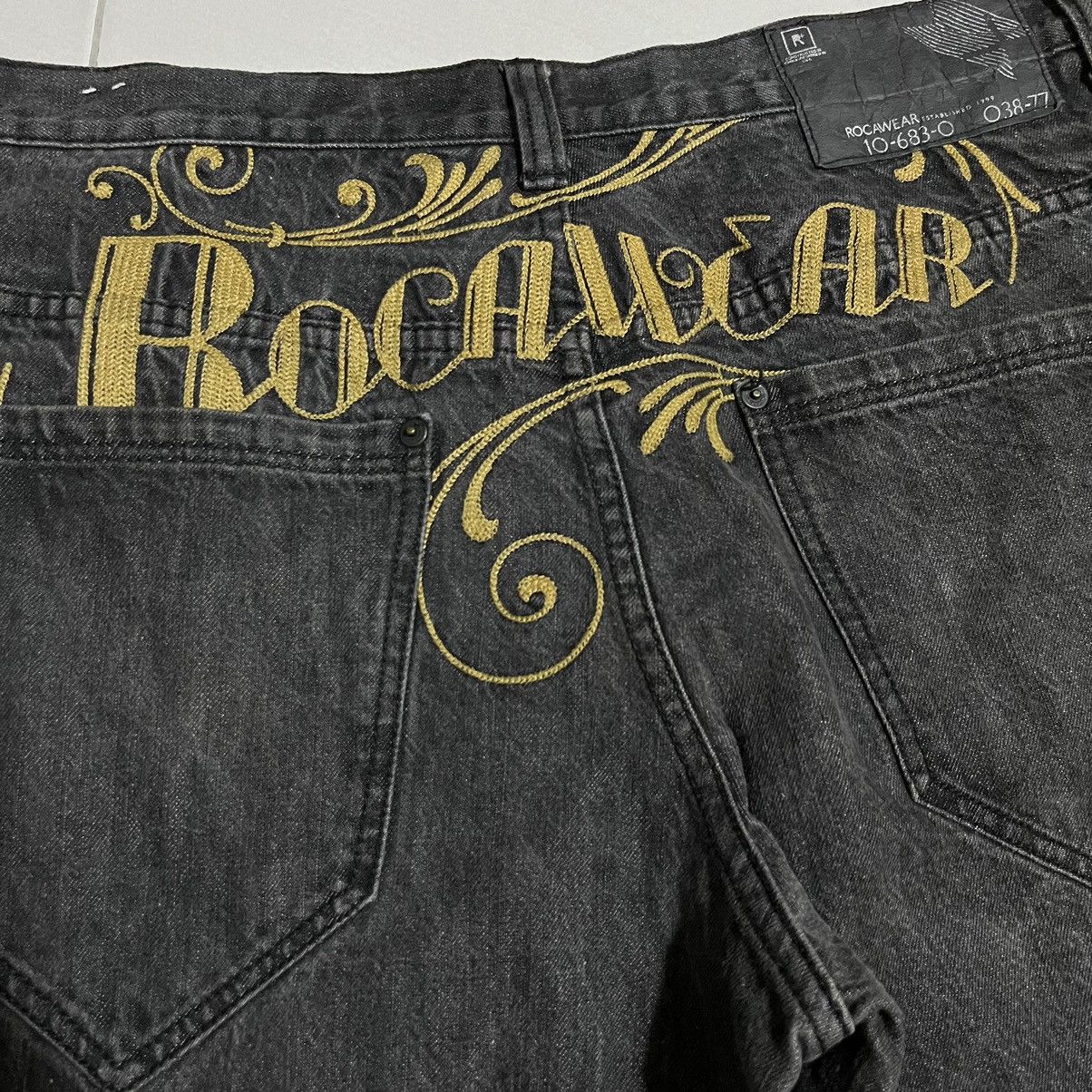 JNCO × Rocawear Vintage Y2K Rocawear Baggy Spellout Jnco Style Jeans Size US 38 / EU 54 - 3 Thumbnail