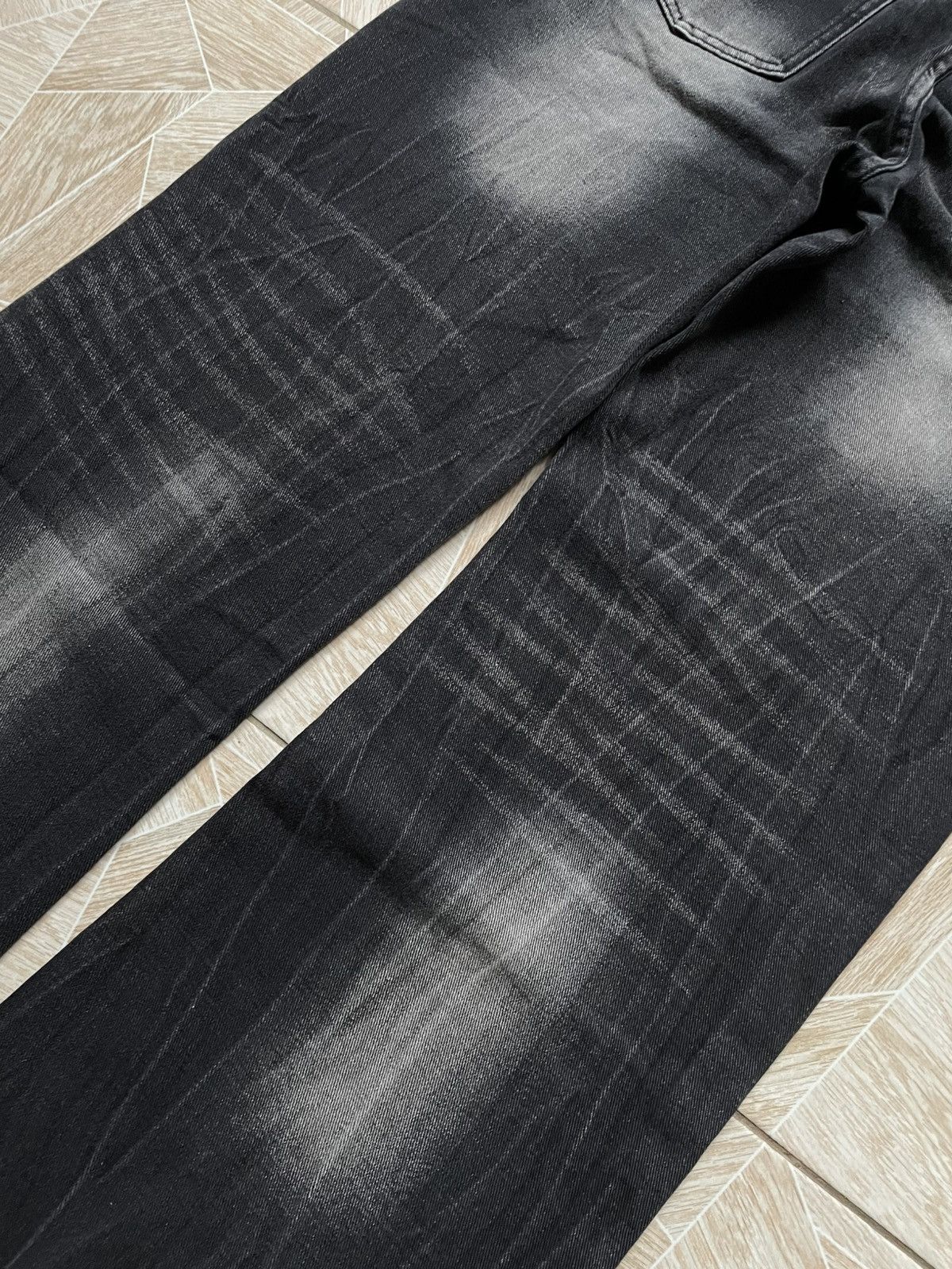 Designer × Vintage Avant Garde Y2K Distressed Vintage Washed 90s Custom Jeans Size US 34 / EU 50 - 10 Thumbnail