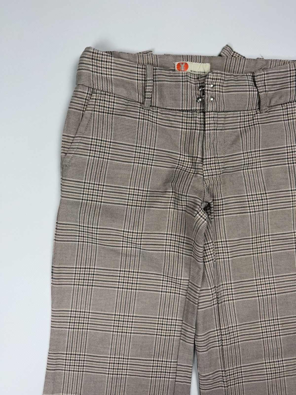 Japanese Brand × Michiko Koshino Michiko Koshino Ladies Plaid Cropped Chino Pants Trousers Size 26" / US 2 / IT 38 - 8 Thumbnail