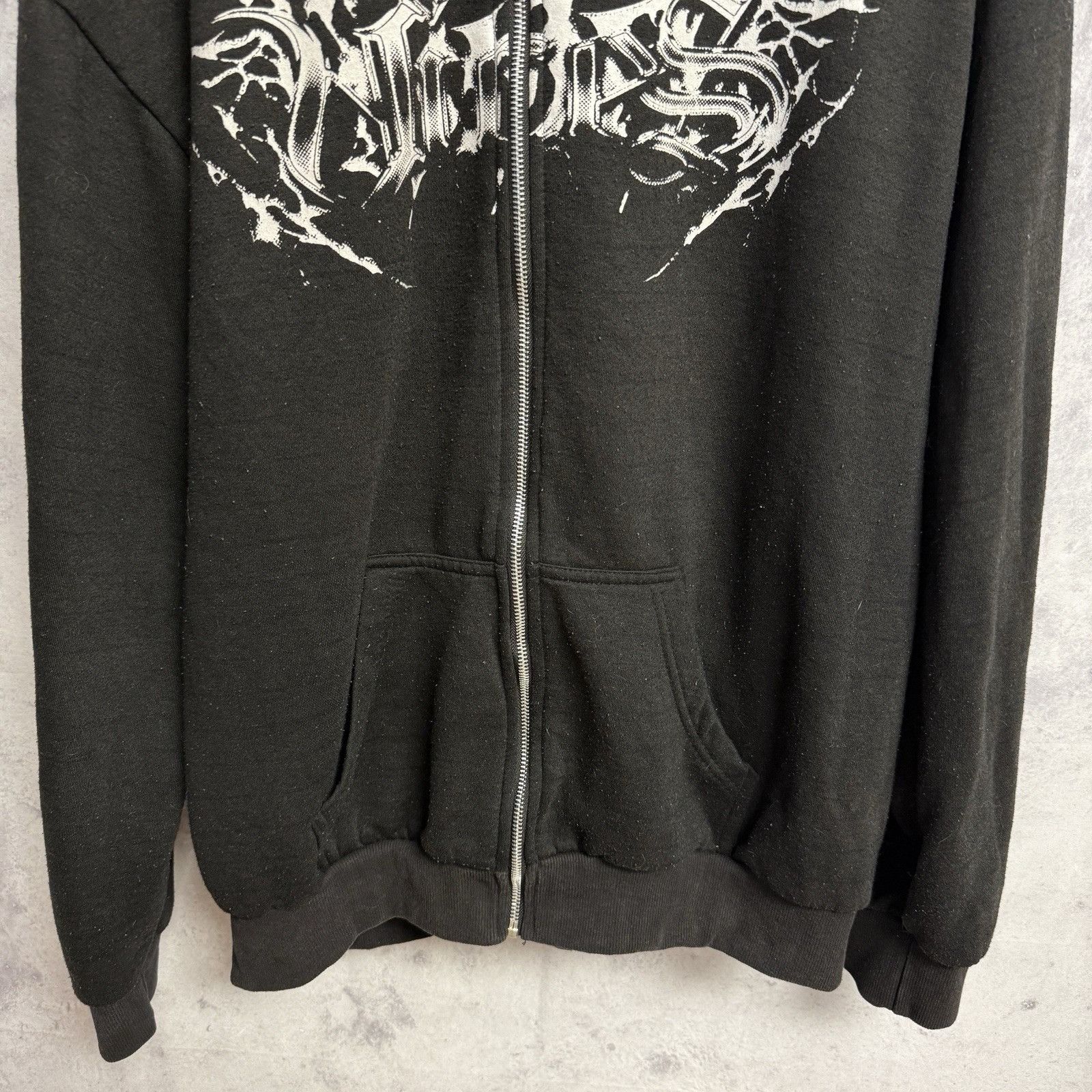 Other Human Vices Hoodie Sweatshirt Mens XL 25.5x27 Black Grunge Size US XL / EU 56 / 4 - 4 Thumbnail
