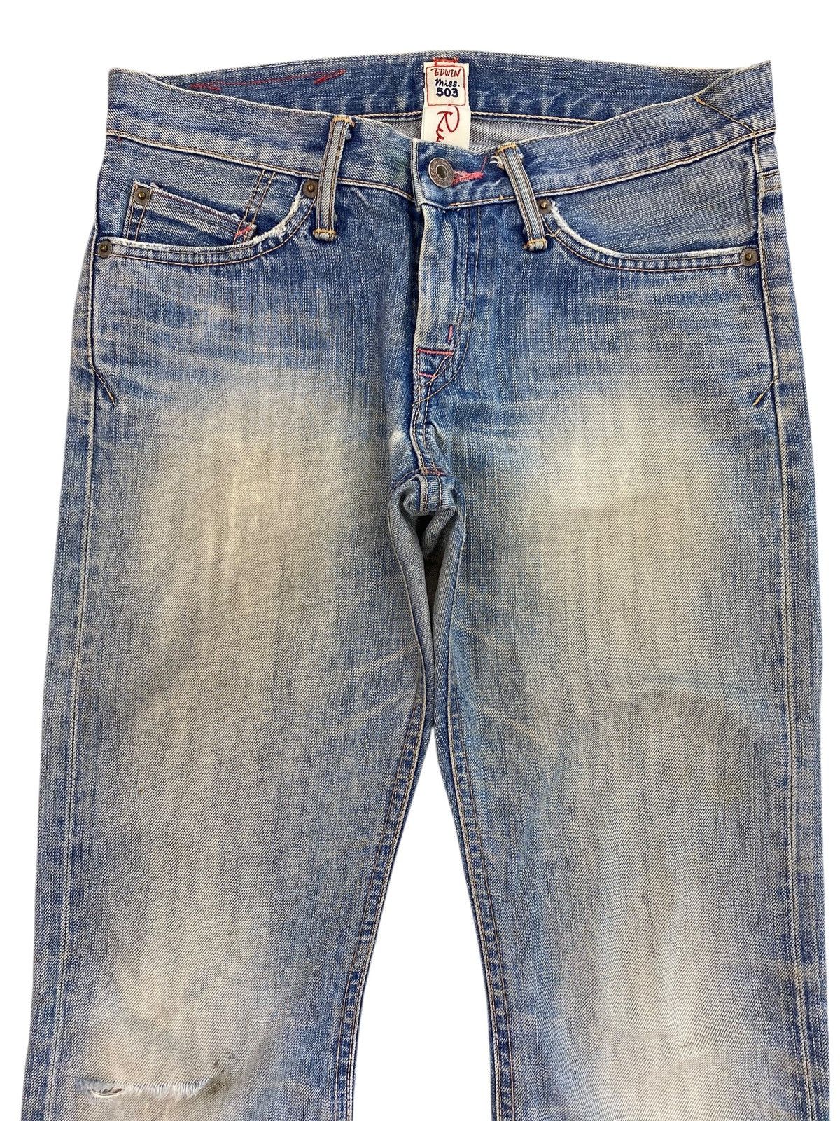 Edwin Edwin Miss 503 Faded Wash Style Flare Jeans Size 28" / US 6 / IT 42 - 2 Thumbnail