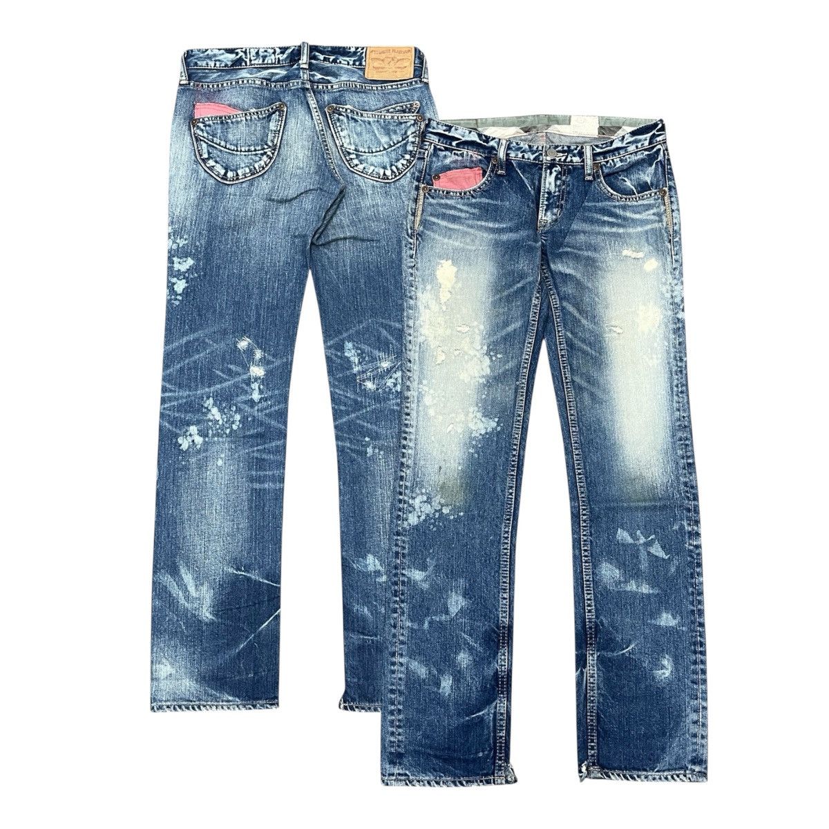 If Six Was Nine Antgauge Platinum - Acid Wash Distressed Denim Lgb Style Size US 28 / EU 44 - 1 Thumbnail