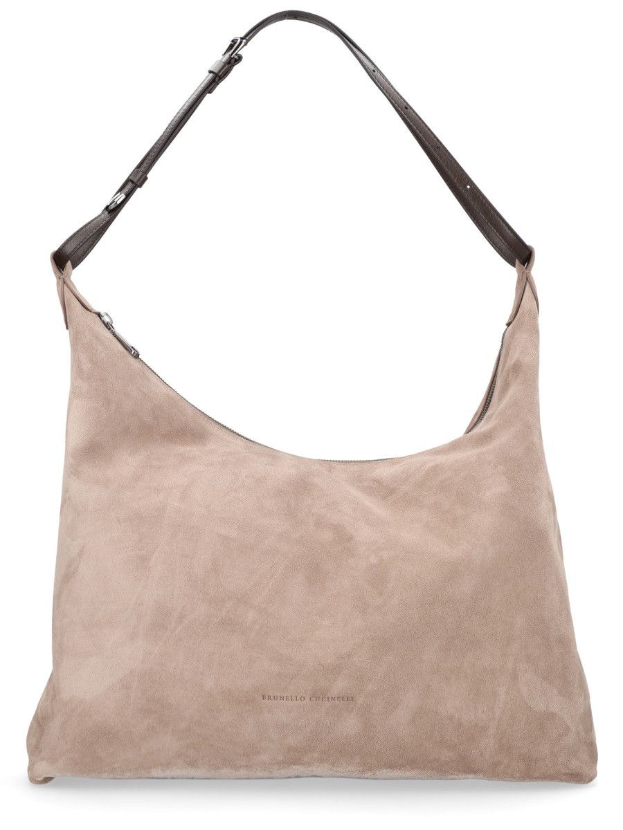 Brunello Cucinelli BRUNELLO CUCINELLI BORSA IN SUEDE - BEIGE Size ONE SIZE - 1 Thumbnail