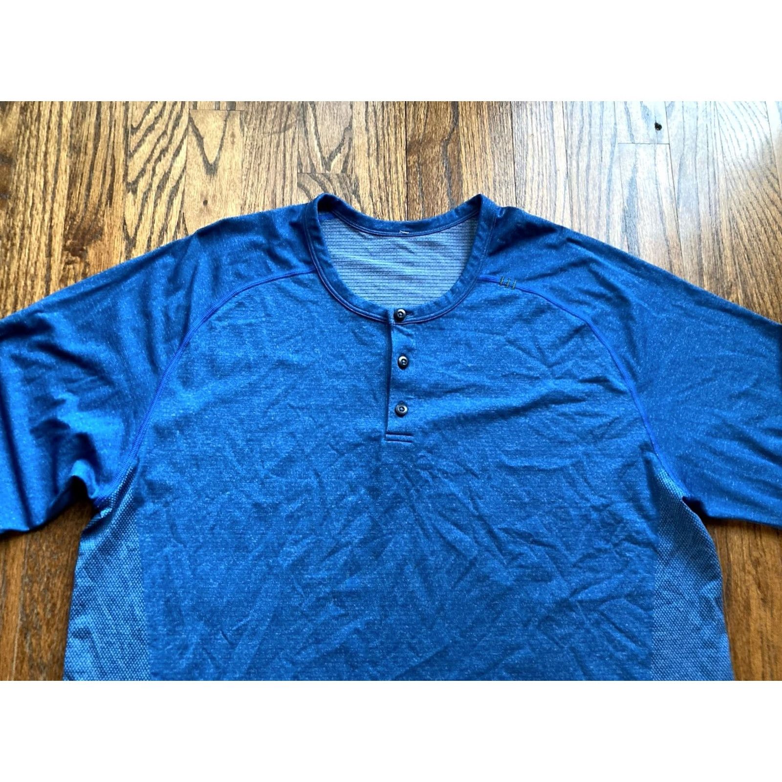 Lululemon Lululemon Henley Shirt Mens 2XL Blue Long Sleeve Metal Vent Tech Pullover Casual Gym Activewear Women's? Size US XXL / EU 58 / 5 - 4 Thumbnail