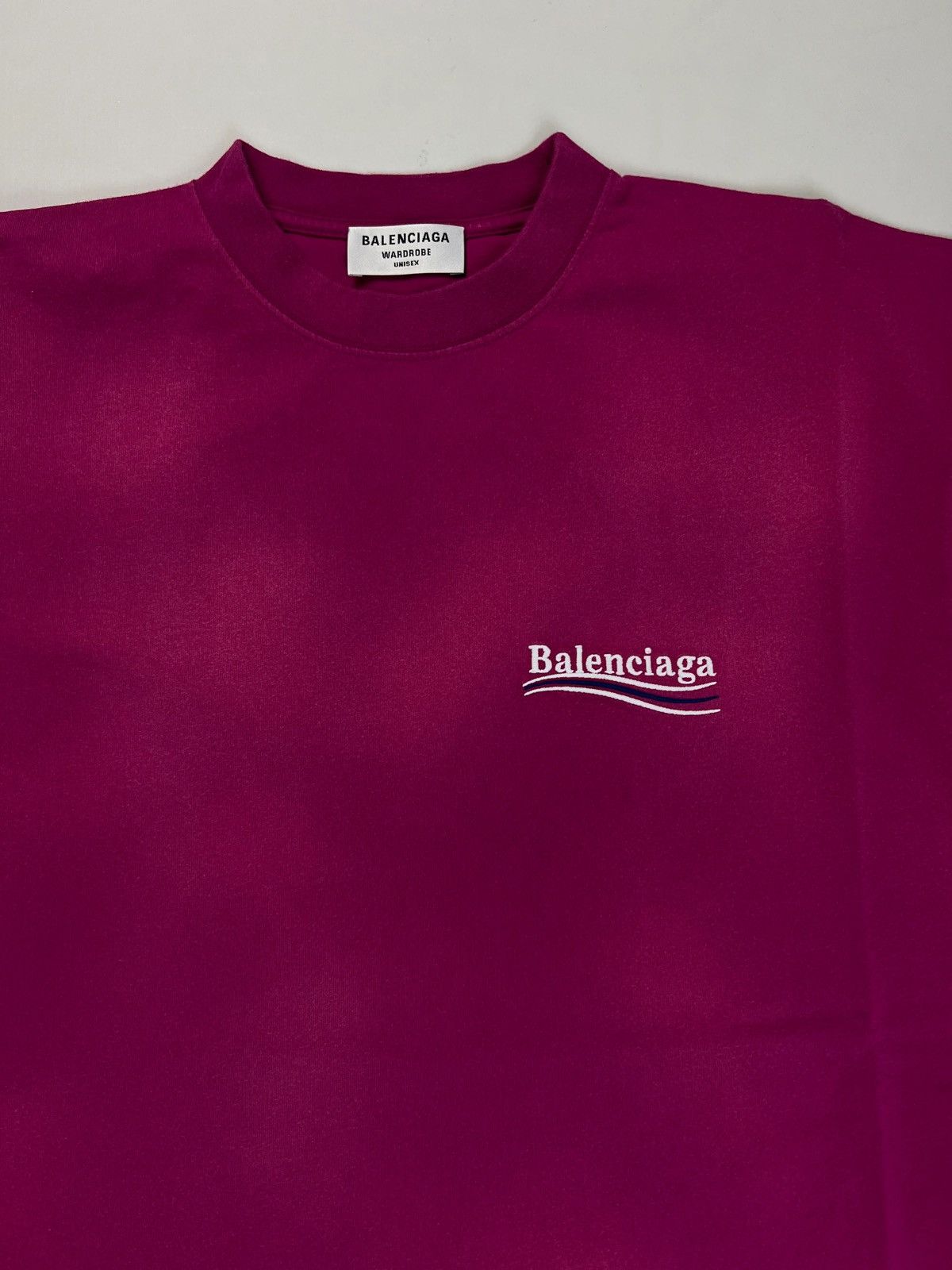 Balenciaga BALENCIAGA WASHED OUT PINK POLITICAL CAMPAIGN LOGO T-SHIRT Size US XS / EU 42 / 0 - 3 Thumbnail
