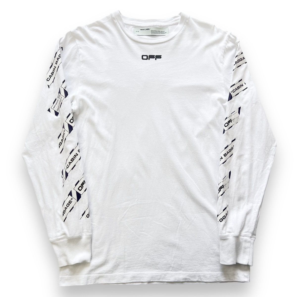 Off-White Off-White Airport Tape Arrows Long Sleeve T Shirt Size US M / EU 48-50 / 2 - 2 Thumbnail