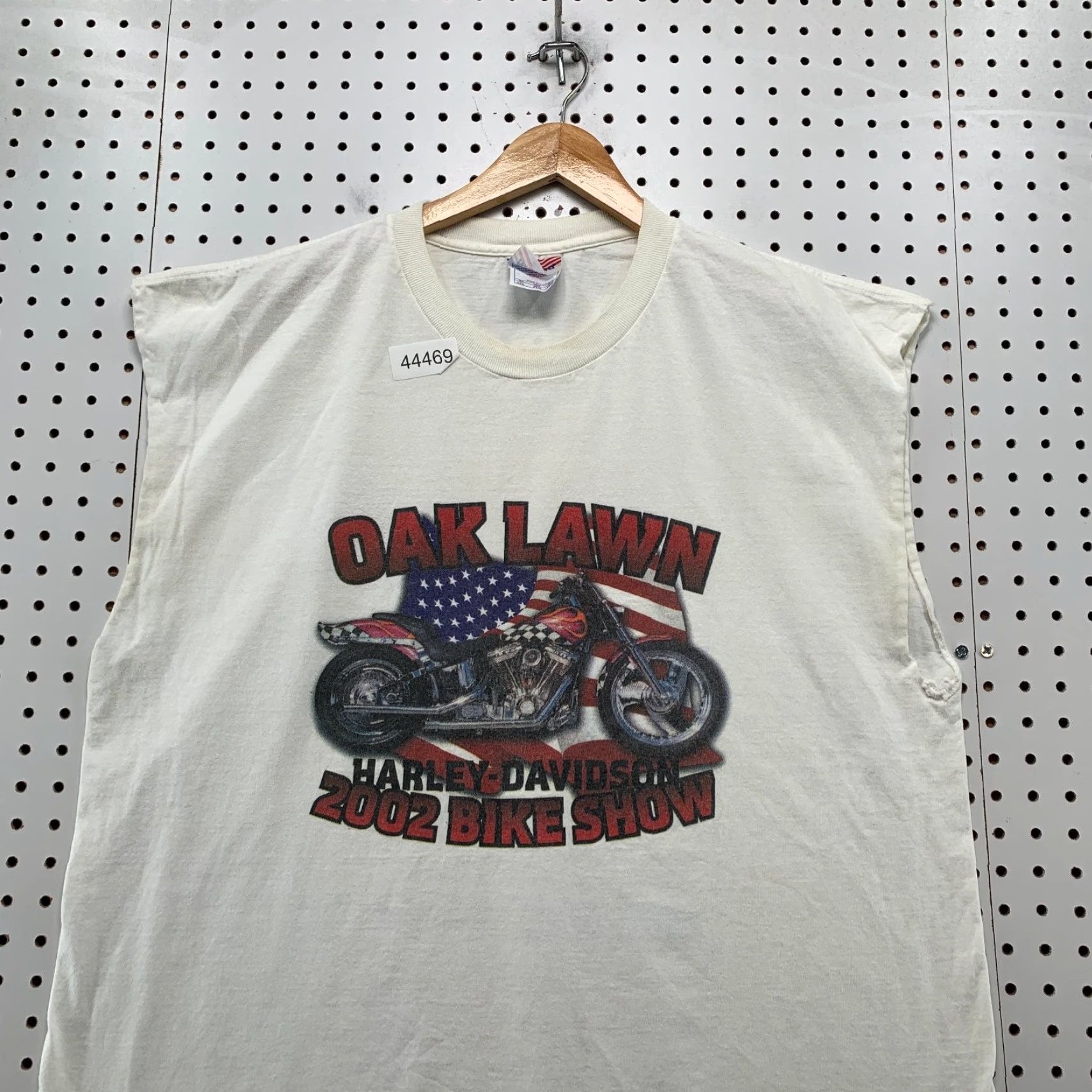 Vintage VINTAGE Murina Oak Lawn Motorcycle Shirt Mens 2XL Sleeveless White Crew Neck 2000s Bike Show Mens Size US XXL / EU 58 / 5 - 3 Thumbnail