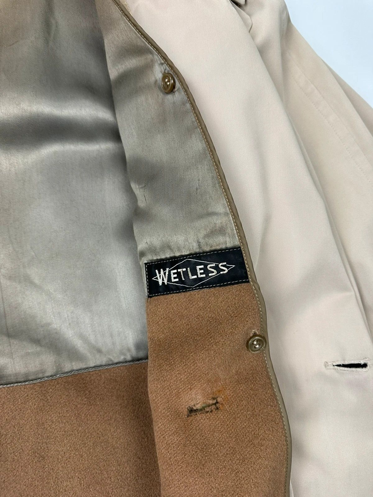 Burberry Burberrys 80’s Beige Trench Coat Jacket Double Breasted Size US L / EU 52-54 / 3 - 10 Thumbnail