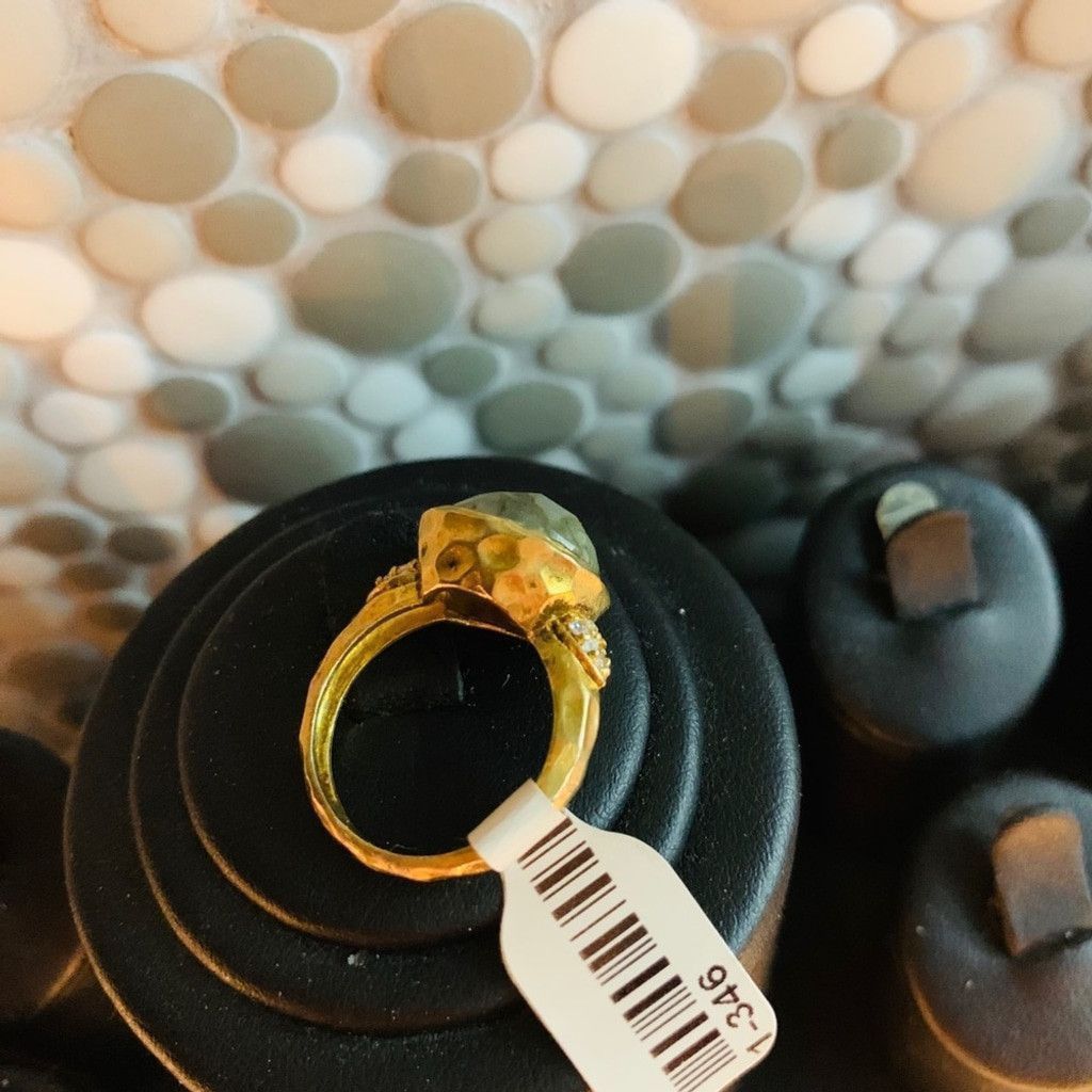 Other Gold Brass Ring with Emerald size 6 💍 Size ONE SIZE - 4 Thumbnail