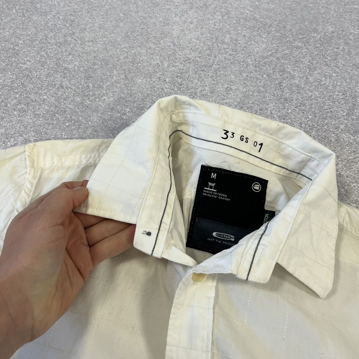 G-Star Creamy G-star raw button-up shirt with a unique design y2k Size US M / EU 48-50 / 2 - 6 Thumbnail
