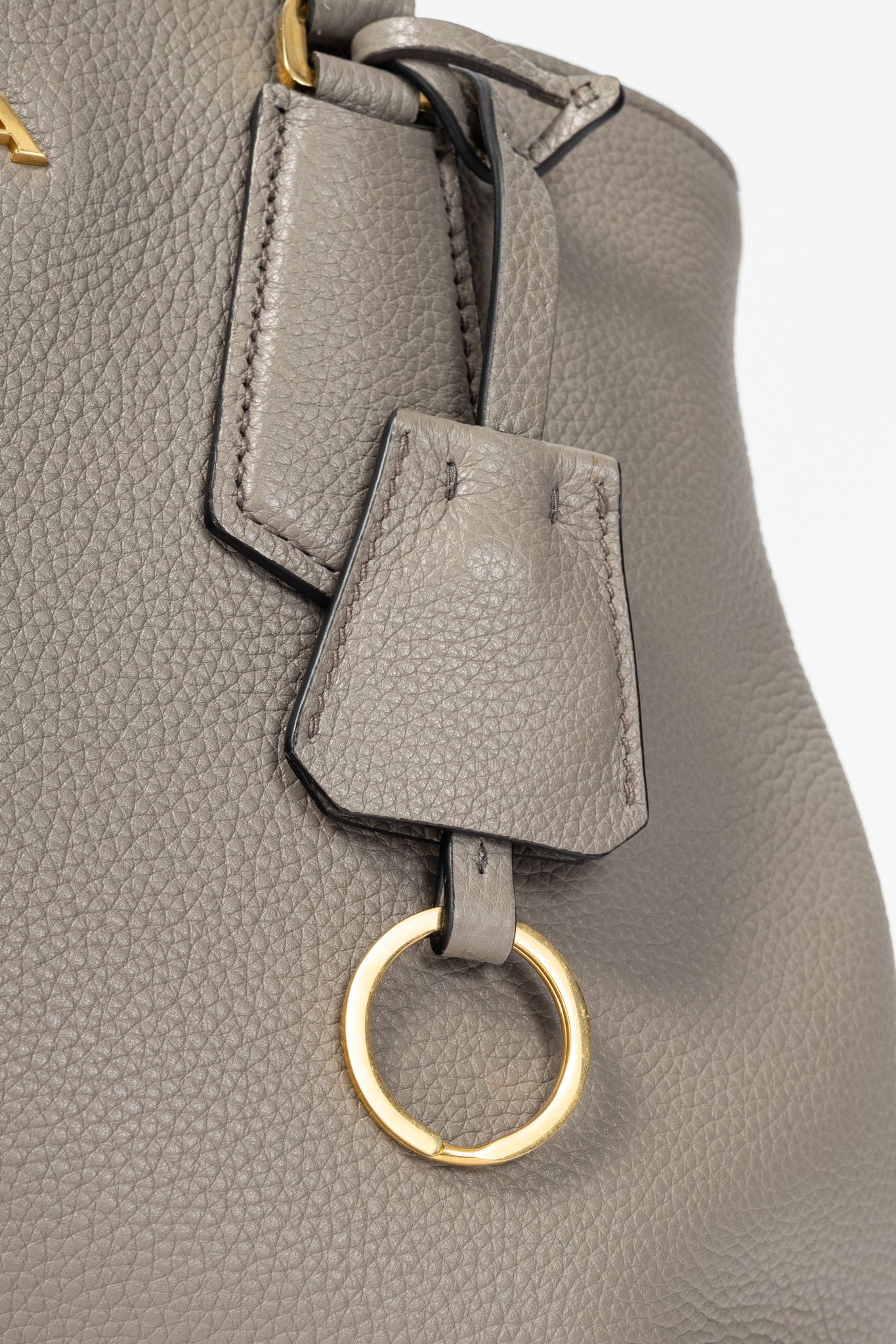 Prada Prada Argilla Vitello Phenix Leather 2-Way Tote Size ONE SIZE - 10 Thumbnail
