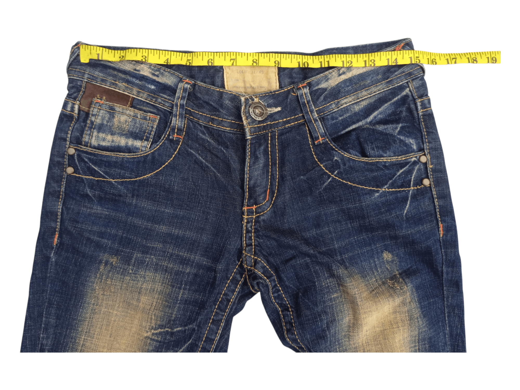 Japanese Brand Lolita Leather Bomdage Mudmax If Six Style Flare Denim Size US 29 - 19 Thumbnail