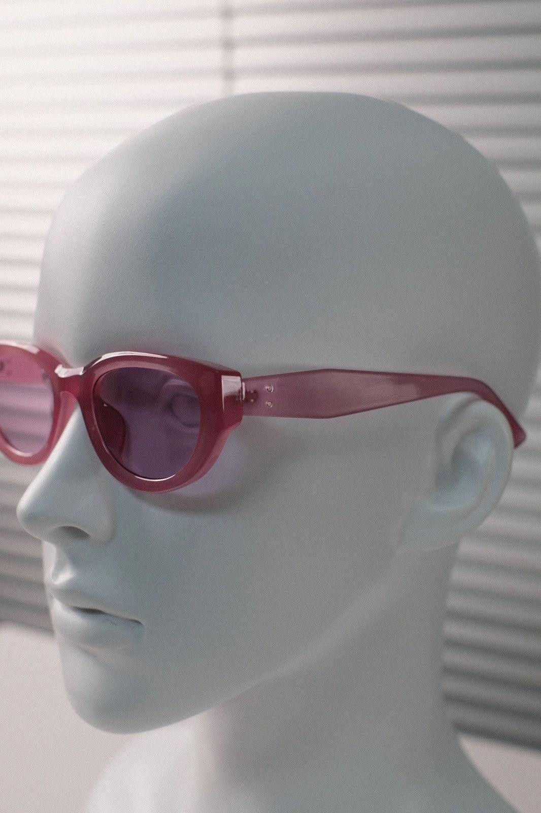 Japanese Brand Vintage Y2k Avant Garde Cat Eye Pink Sunglasses Unisex OS Size ONE SIZE - 7 Thumbnail